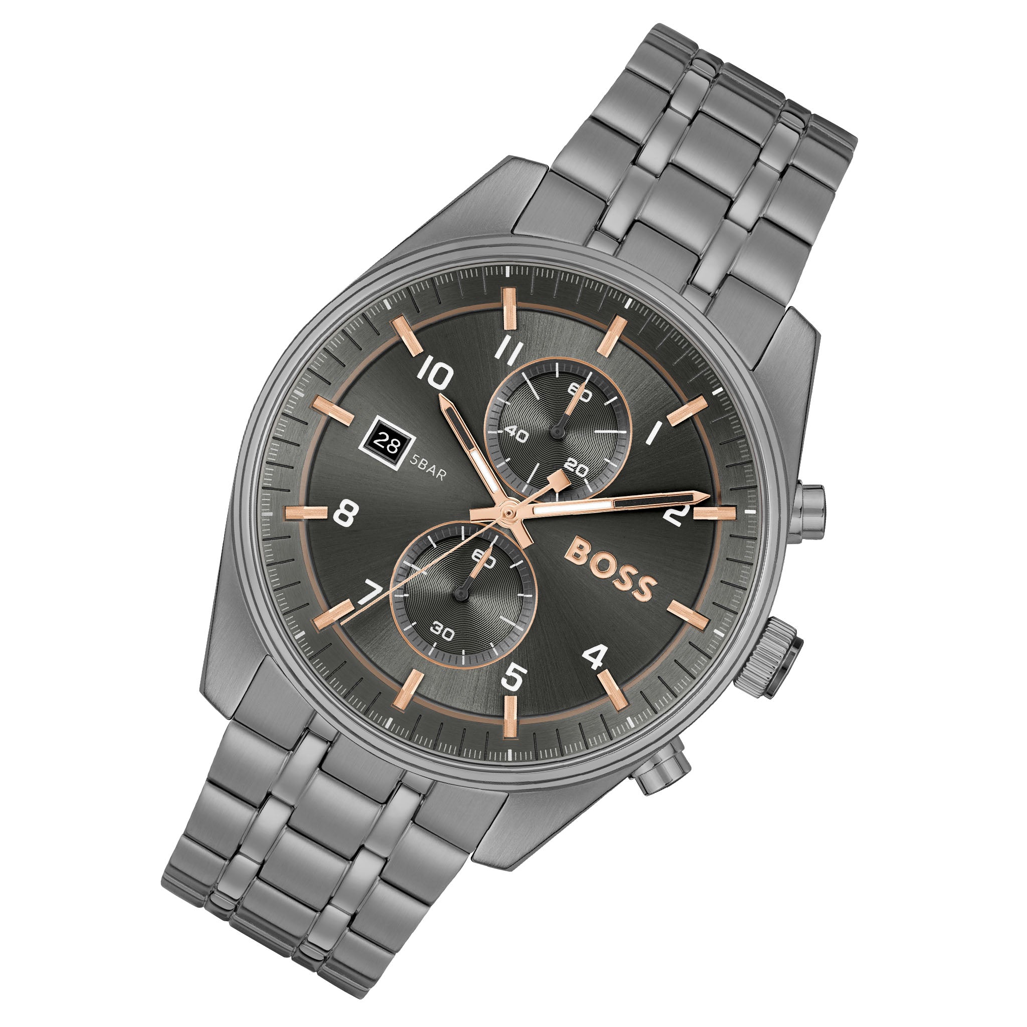 Hugo Boss Grey Steel Chronograph Men's Watch - 1514153