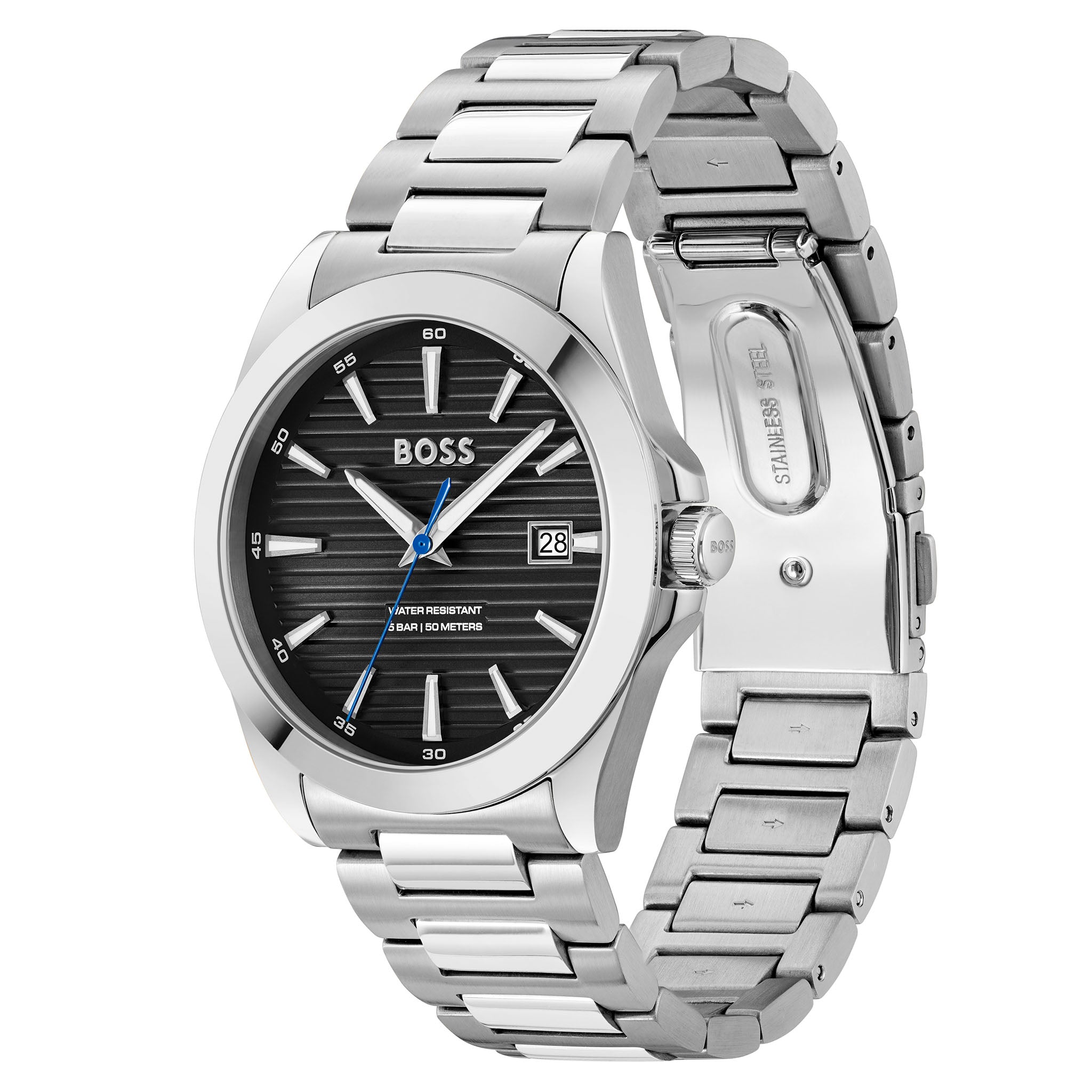 BOSS by Hugo Boss Stainless Steel Black Dial Men's Watch - 1514170