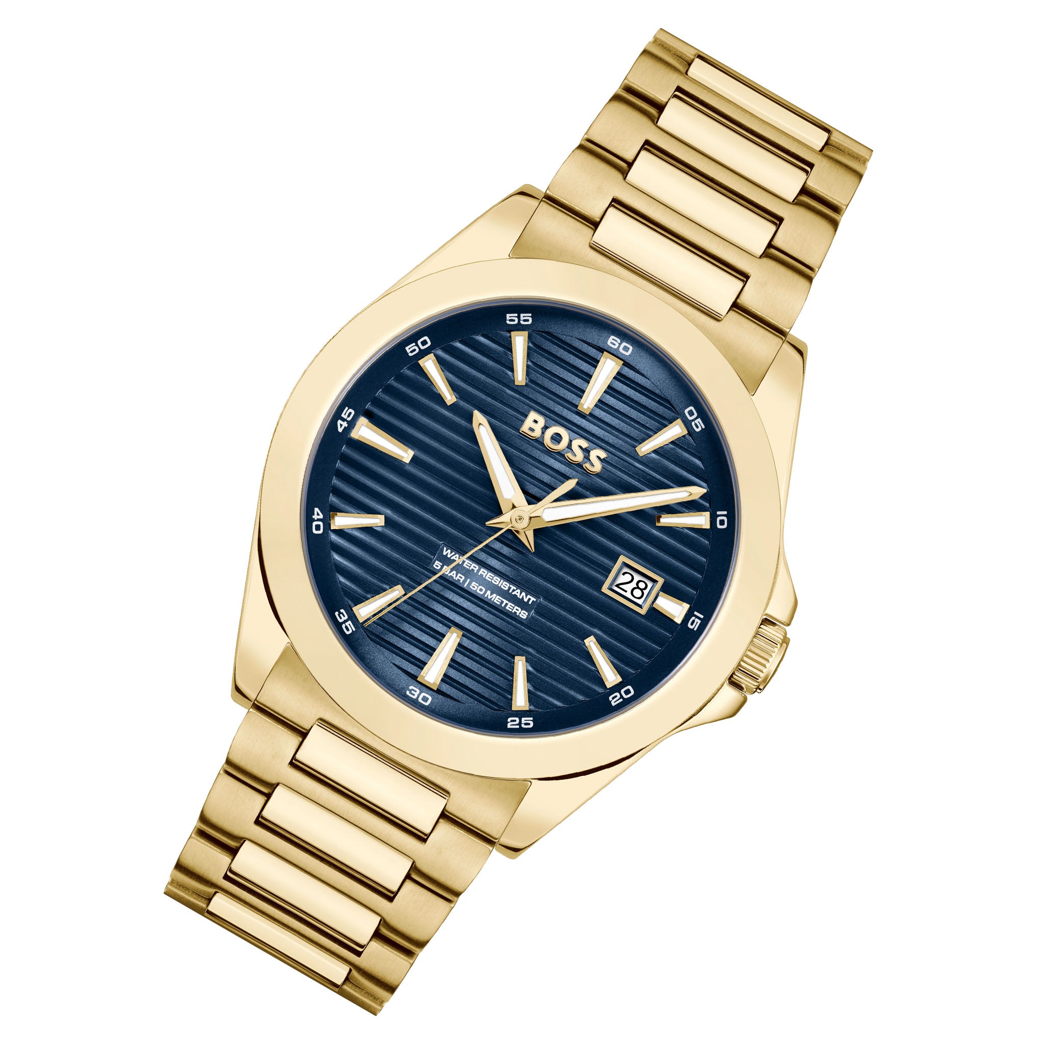 Hugo Boss Gold Steel Blue Dial Men s Watch 1514172 The Watch Factory Australia