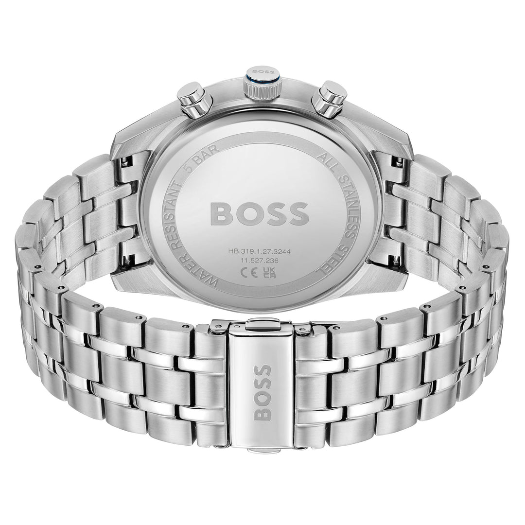 Hugo Boss Stainless Steel Blue Dial Chronograph Men's Watch - 1514216