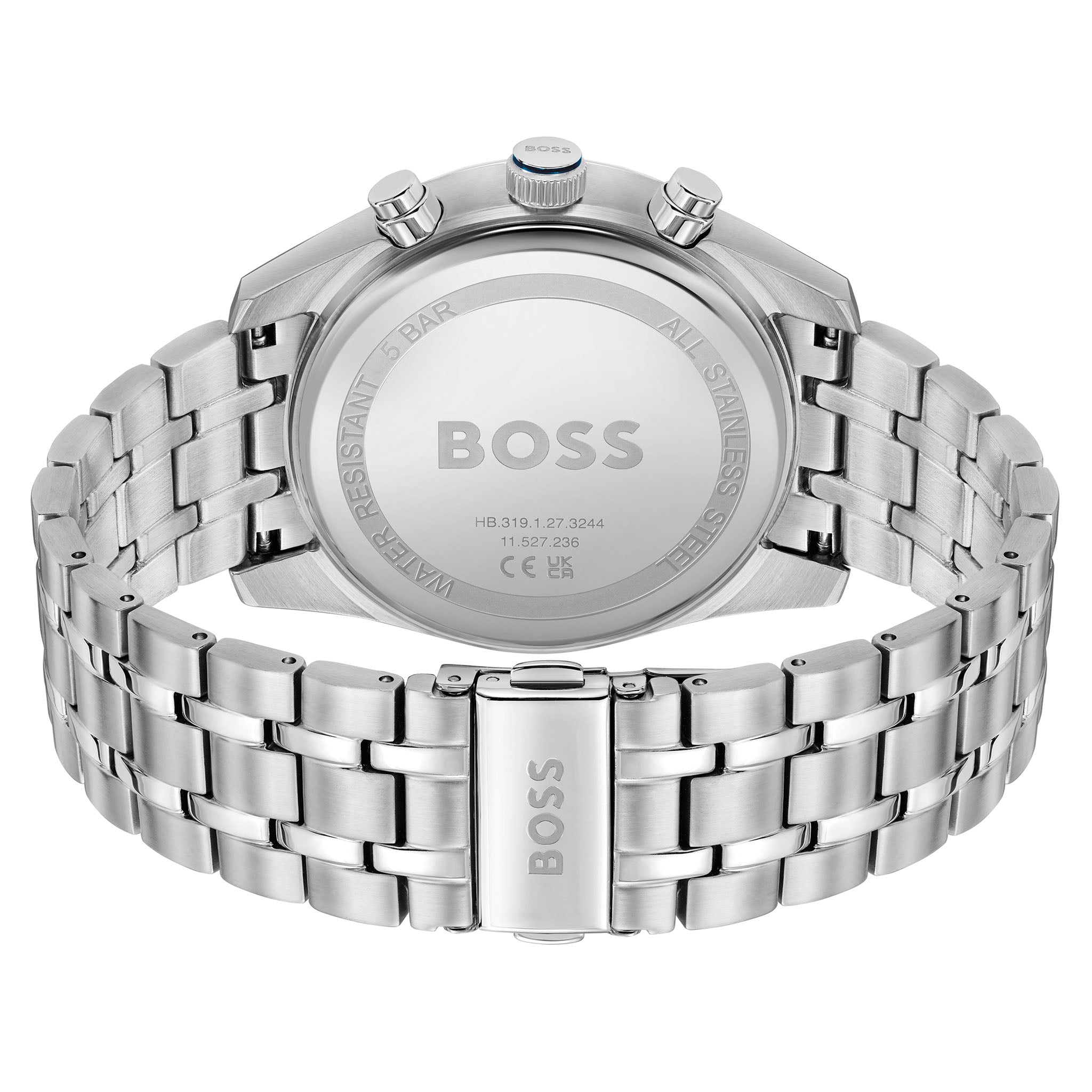 Hugo Boss Stainless Steel Blue Dial Chronograph Men's Watch - 1514216