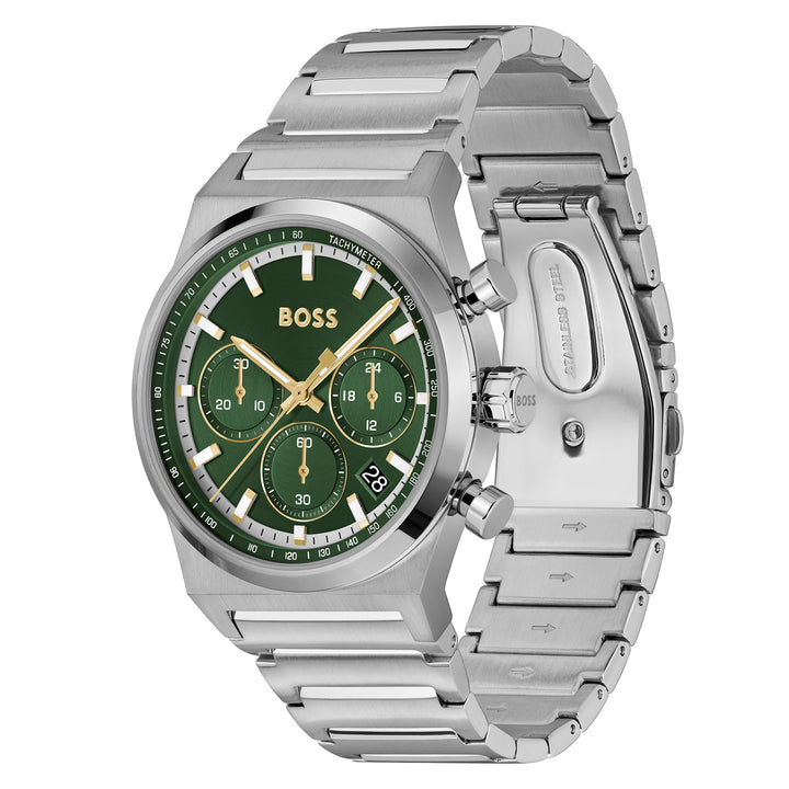 Hugo Boss Stainless Steel Dark Green Chronograph Men's Watch - 1514220