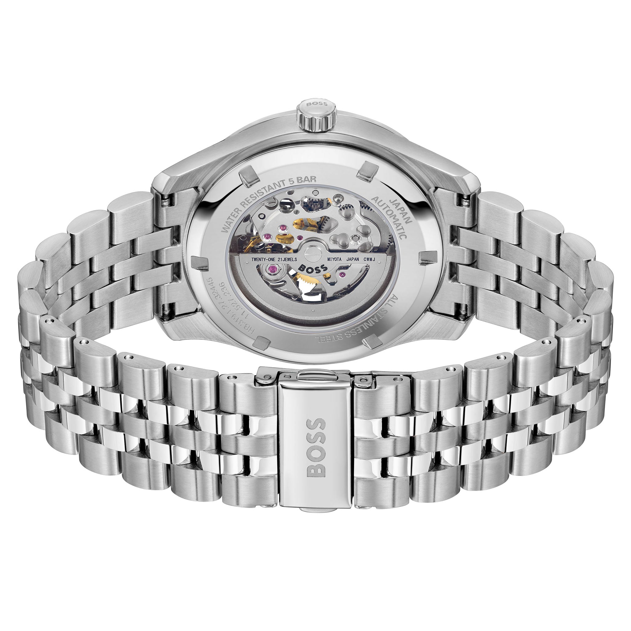 BOSS by Hugo Boss Stainless Steel Green Dial Mechanical-Automatic Men's Watch - 1514236