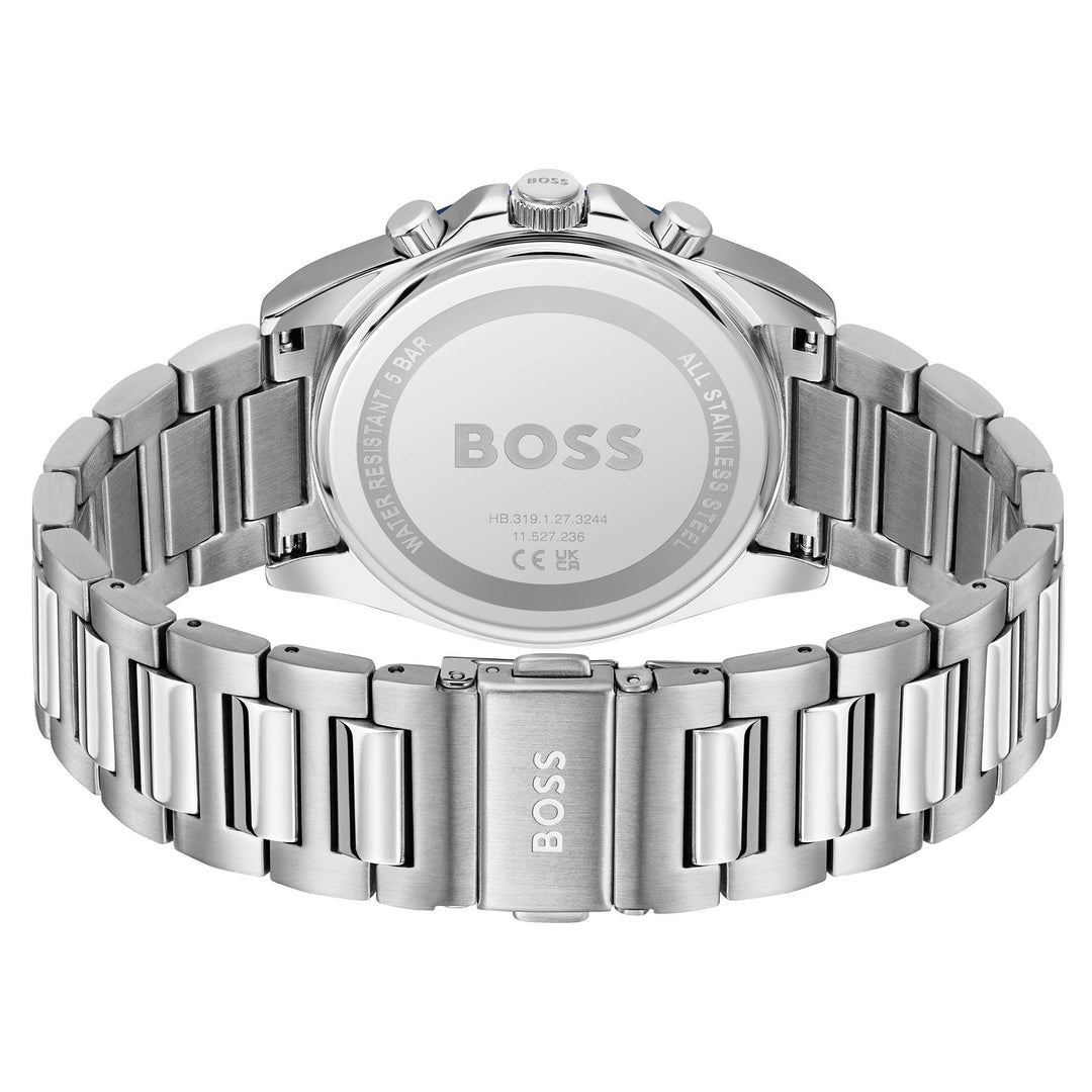 Hugo Boss Stainless Steel Blue Dial Chronograph Men's Watch - 1514240