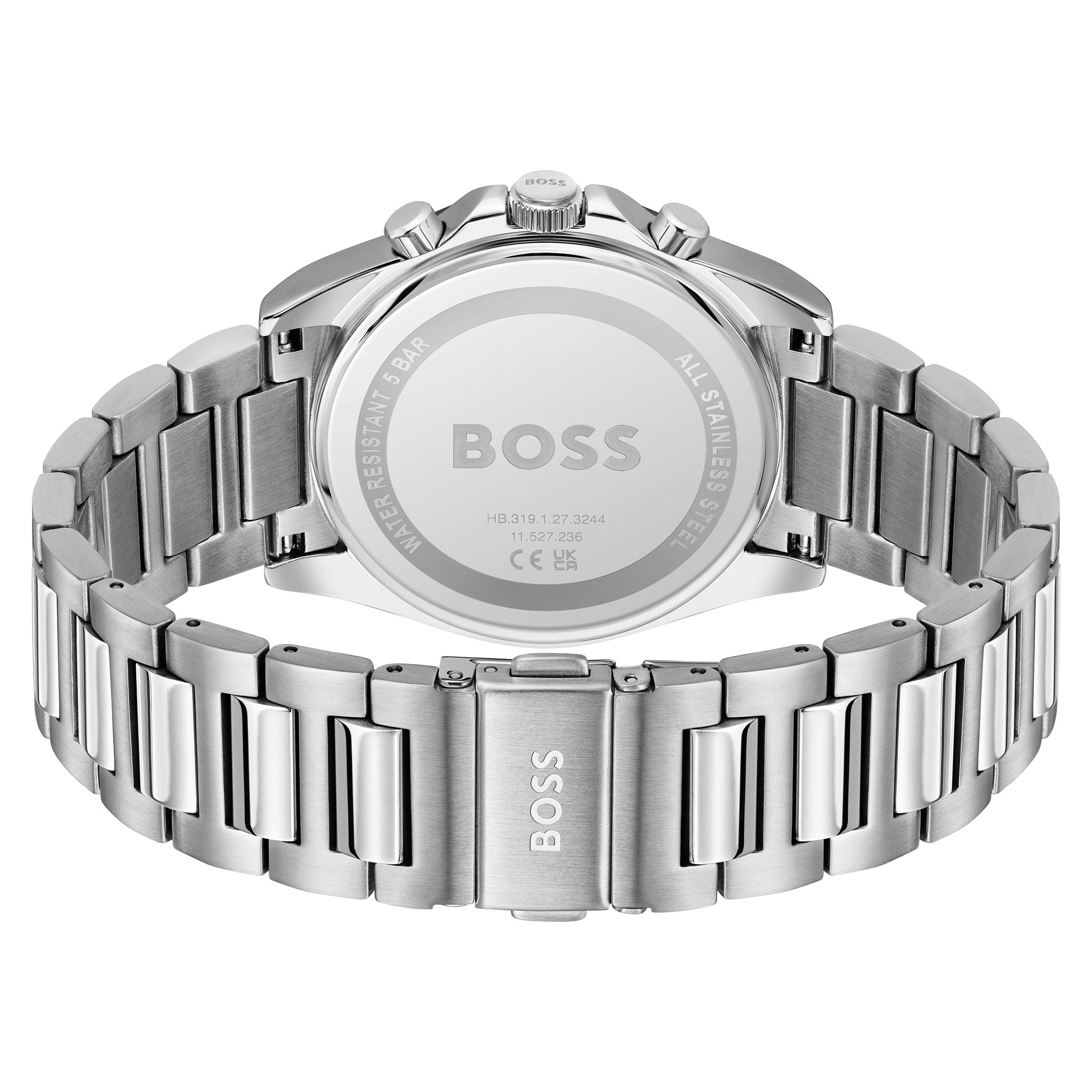 BOSS by Hugo Boss Stainless Steel Green Dial Chronograph Men's Watch - 1514241
