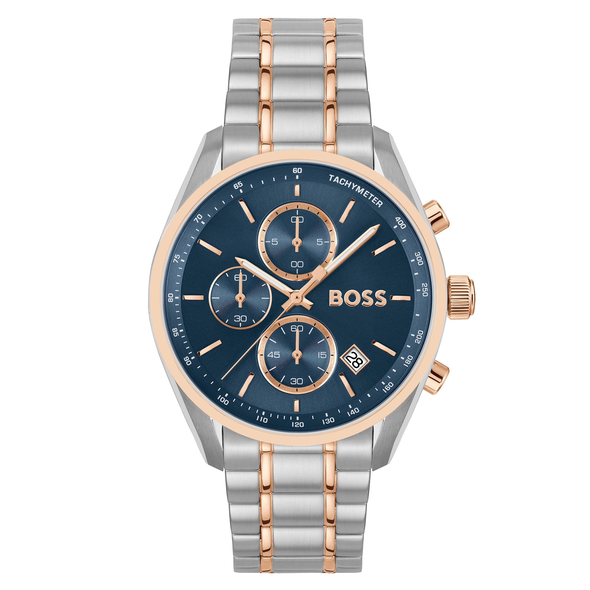 Hugo Boss Two-Tone Steel Blue Dial Chronograph Men's Watch - 1514260