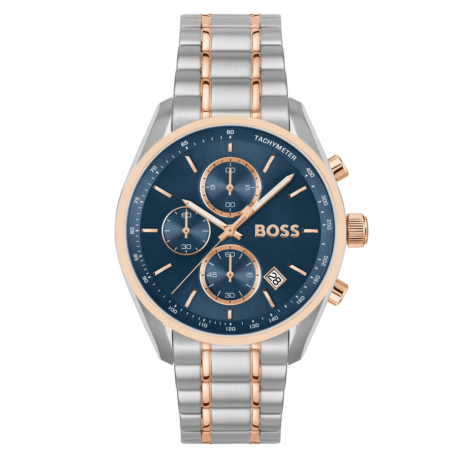 Hugo Boss Two-Tone Steel Blue Dial Chronograph Men's Watch - 1514260