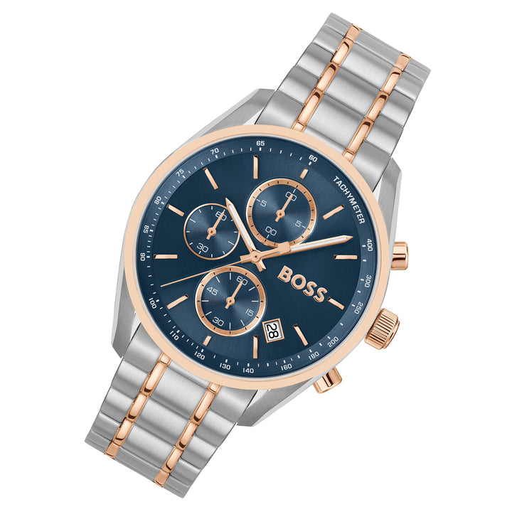 Hugo Boss Two-Tone Steel Blue Dial Chronograph Men's Watch - 1514260