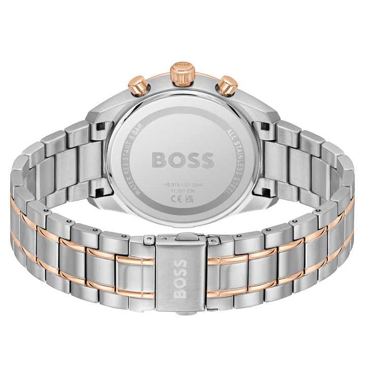 Hugo Boss Two-Tone Steel Blue Dial Chronograph Men's Watch - 1514260