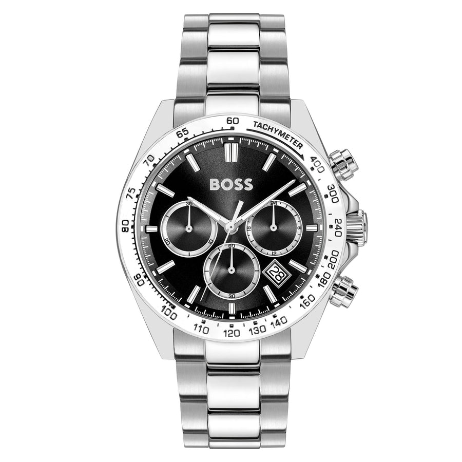 Hugo Boss Stainless Steel Black Dial Chronograph Men's Watch - 1514267