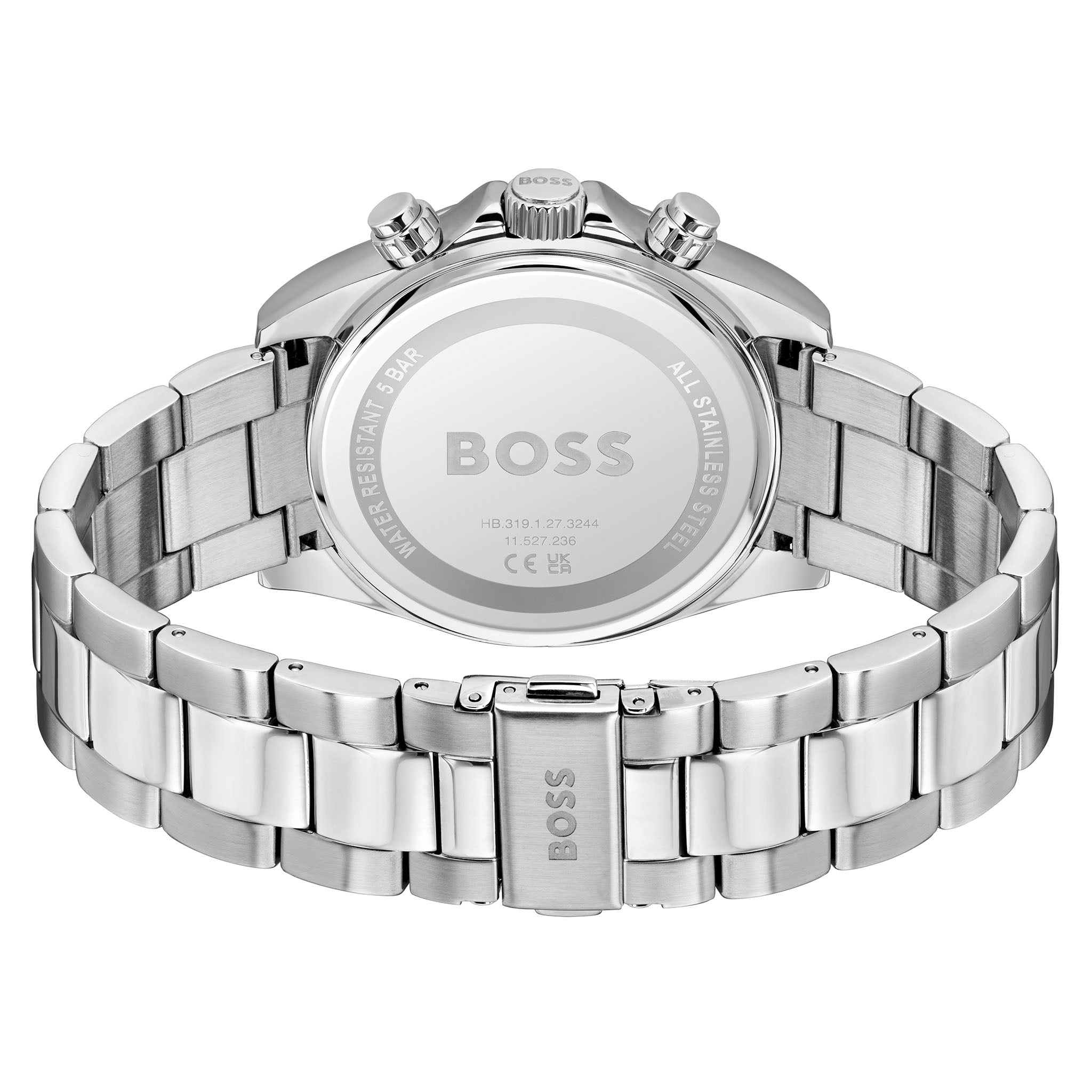 BOSS by Hugo Boss Stainless Steel Green Dial Chronograph Men's Watch - 1514268