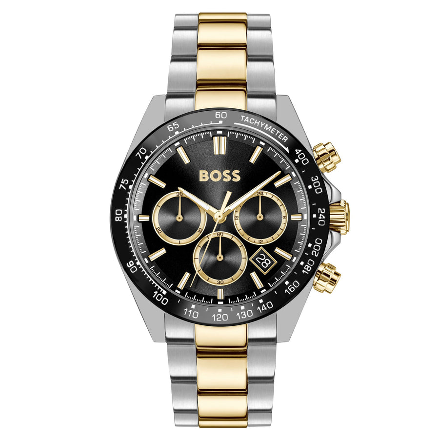 Hugo Boss Two-Tone Steel Black Dial Chronograph Men's Watch - 1514269