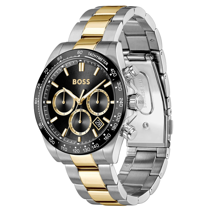 Hugo Boss Two-Tone Steel Black Dial Chronograph Men's Watch - 1514269