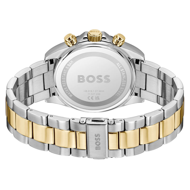 Hugo Boss Two-Tone Steel Black Dial Chronograph Men's Watch - 1514269