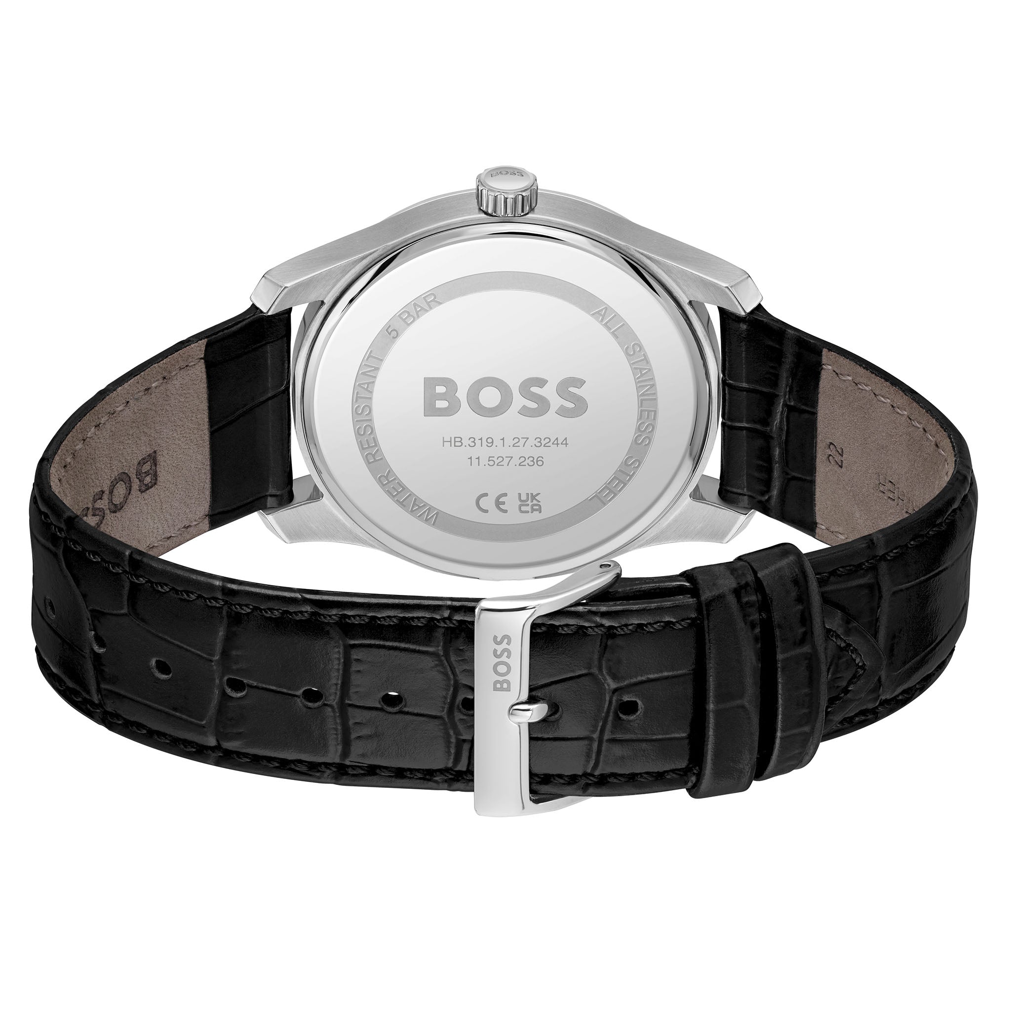 BOSS by Hugo Boss Black Leather Multi-function Men's Watch - 1514272