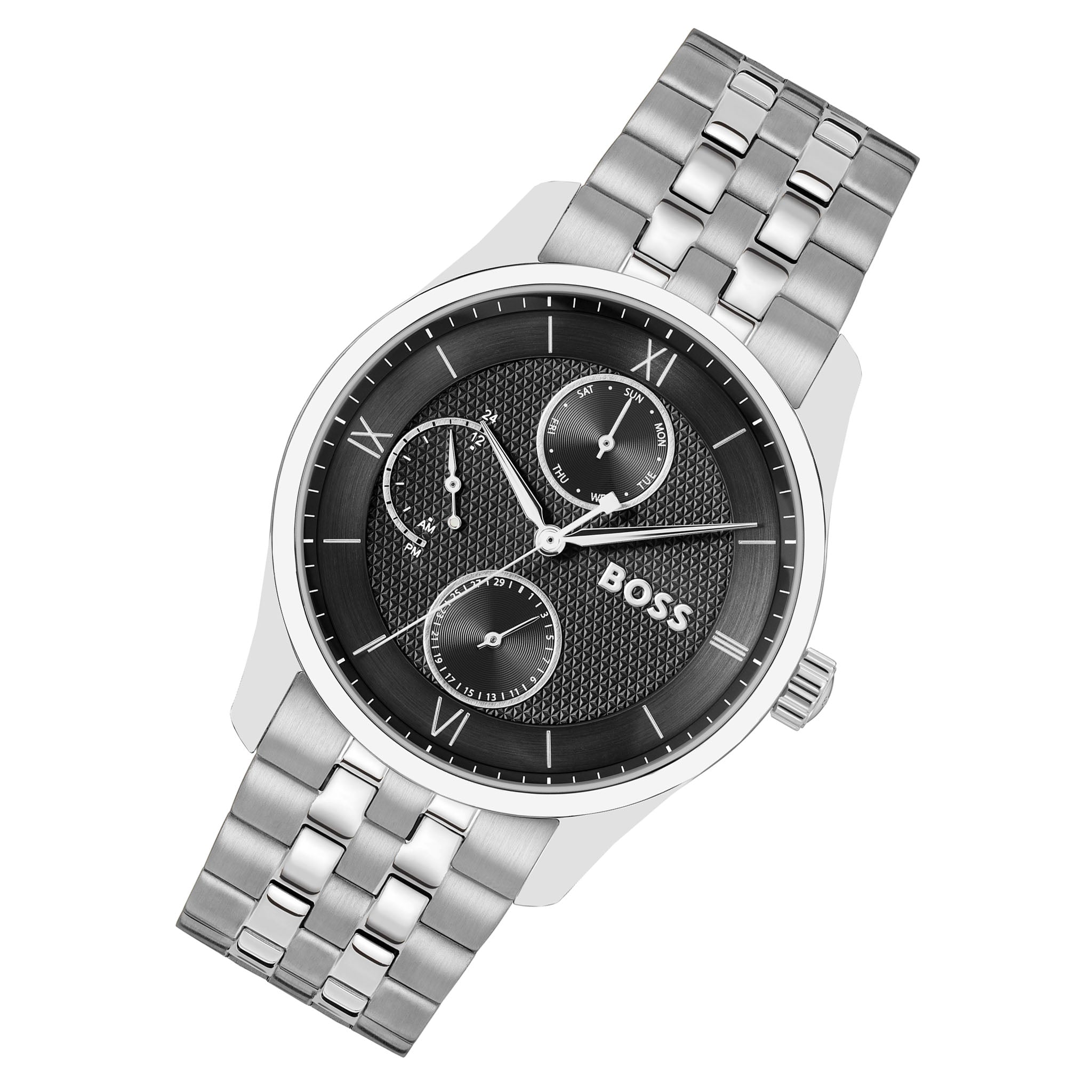 BOSS by Hugo Boss Stainless Steel Black Dial Multi-function Men's Watch - 1514274
