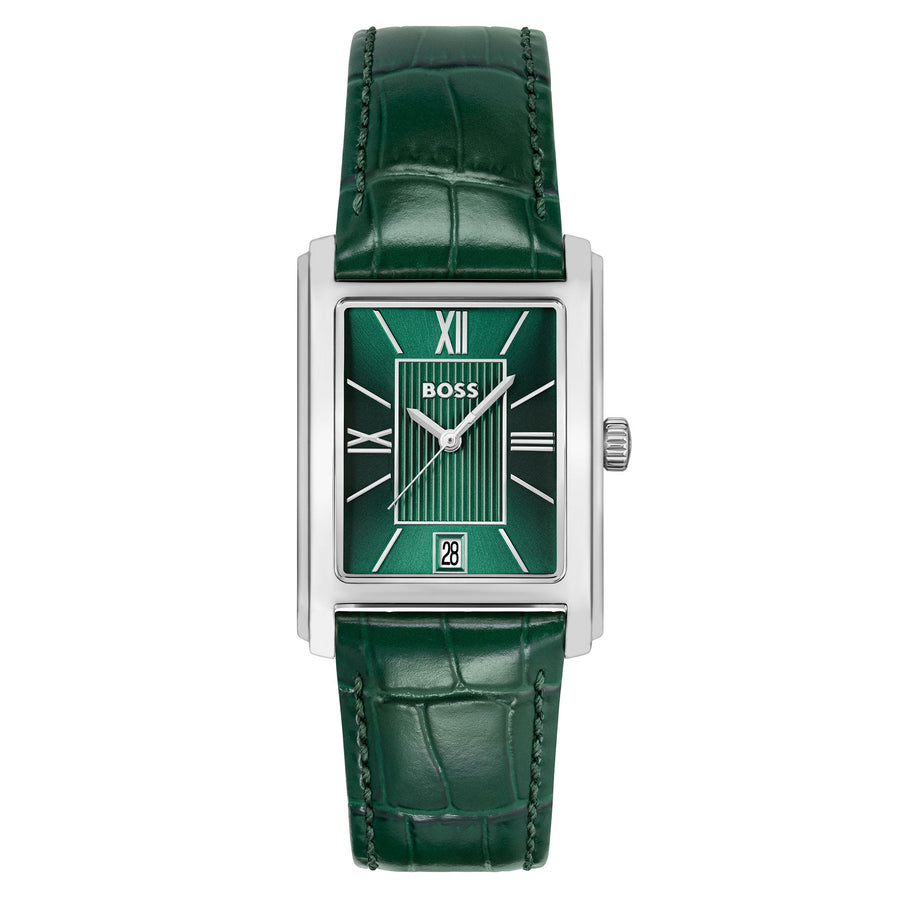 Hugo Boss Green Leather Men's Watch - 1514278