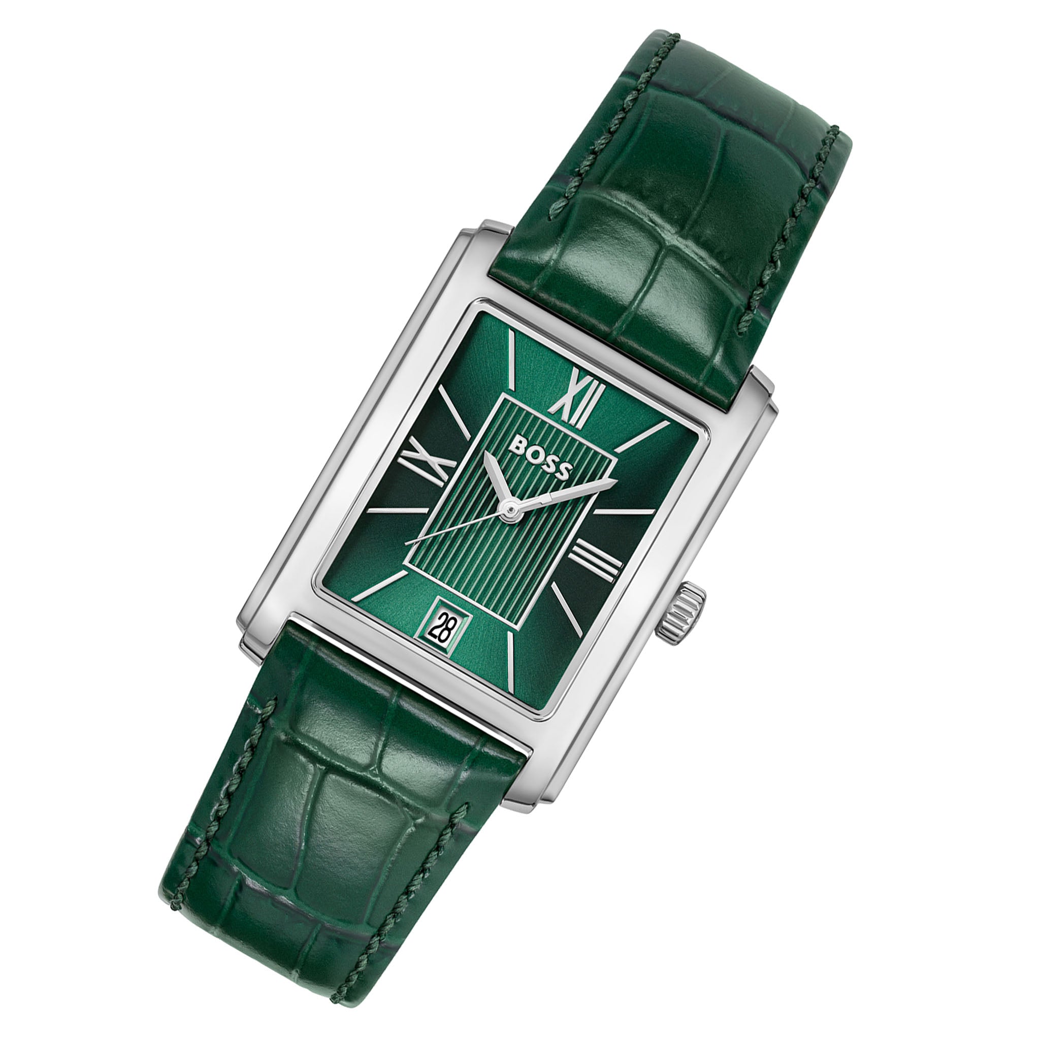BOSS by Hugo Boss Green Leather Men's Watch - 1514278