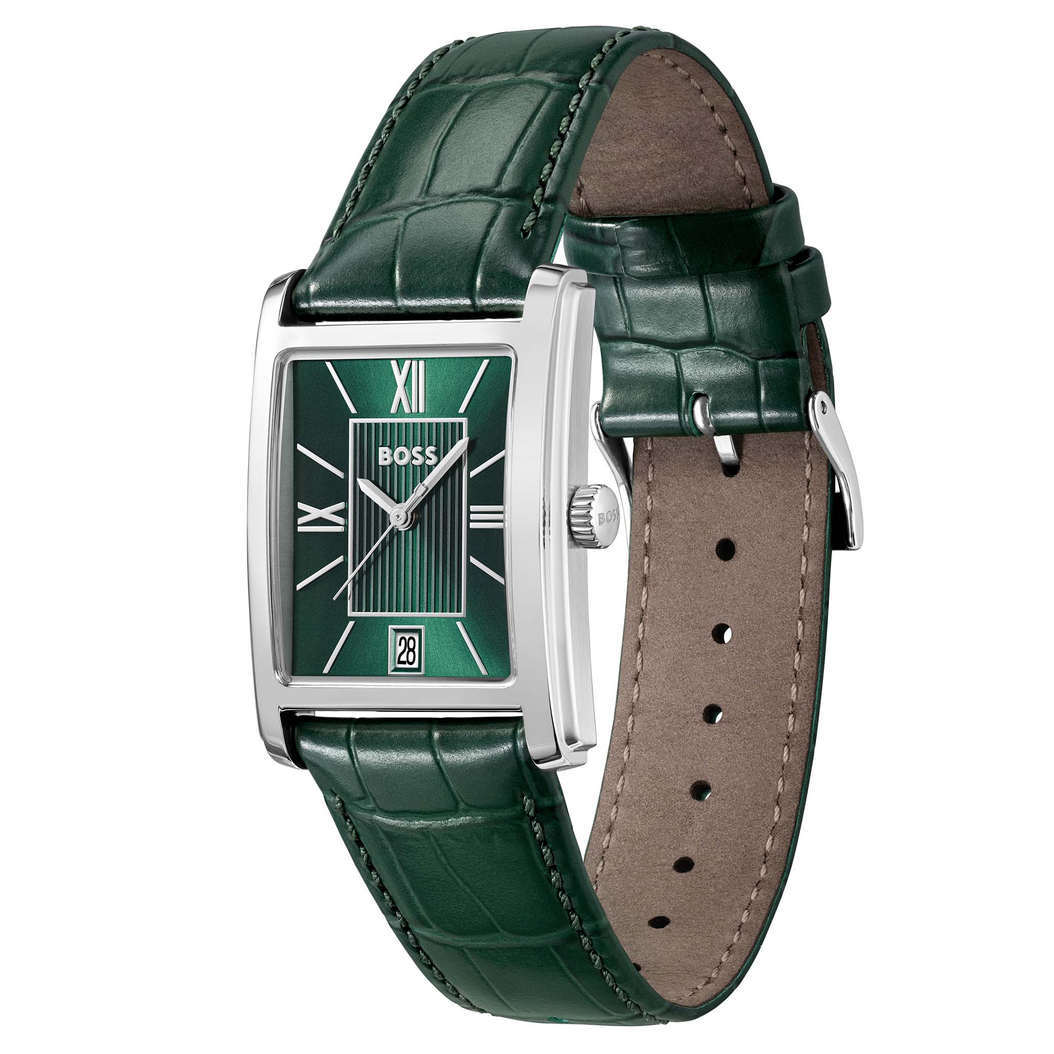 BOSS by Hugo Boss Green Leather Men's Watch - 1514278