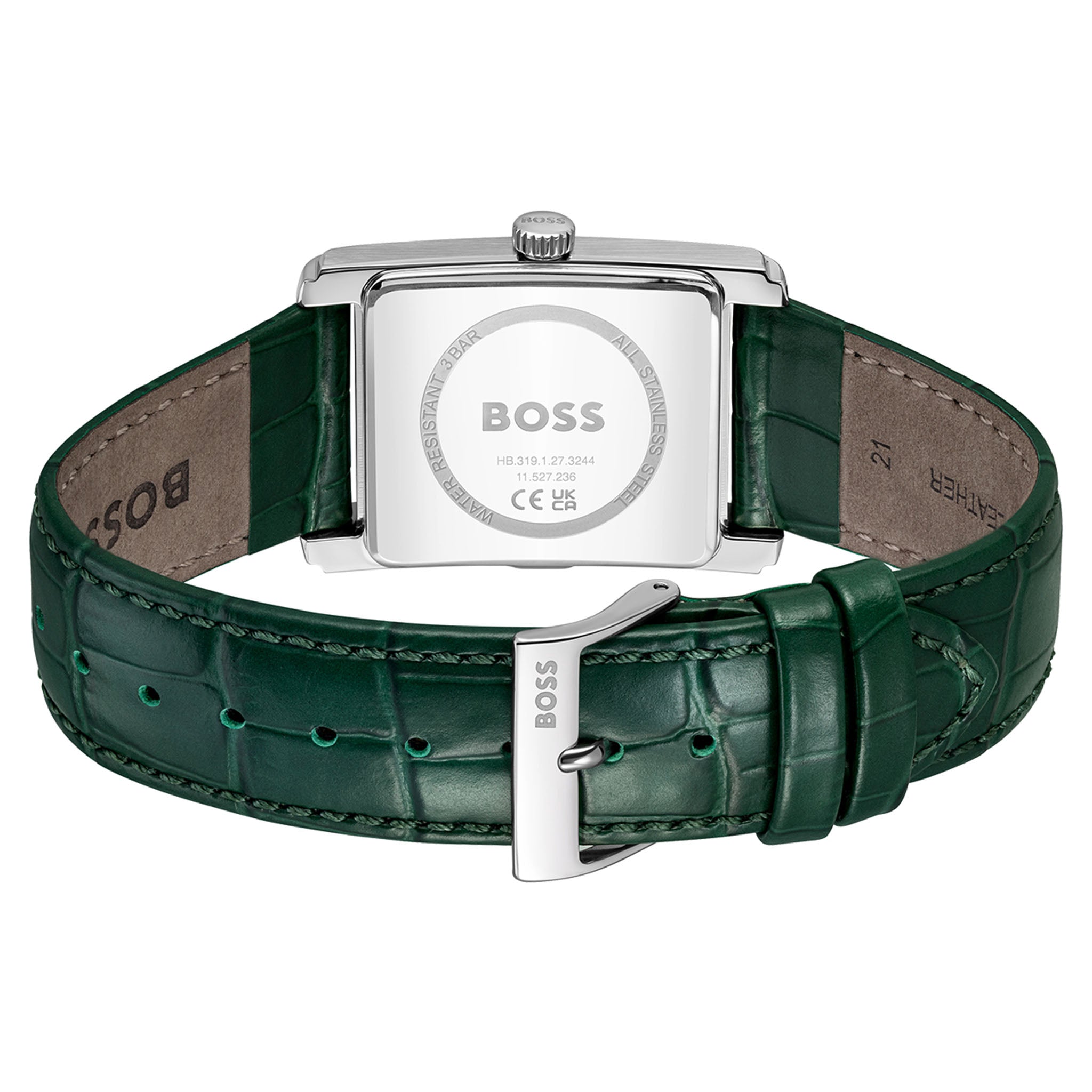BOSS by Hugo Boss Green Leather Men's Watch - 1514278