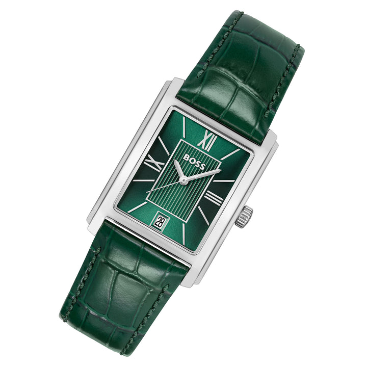 Hugo Boss Green Leather Men's Watch - 1514278