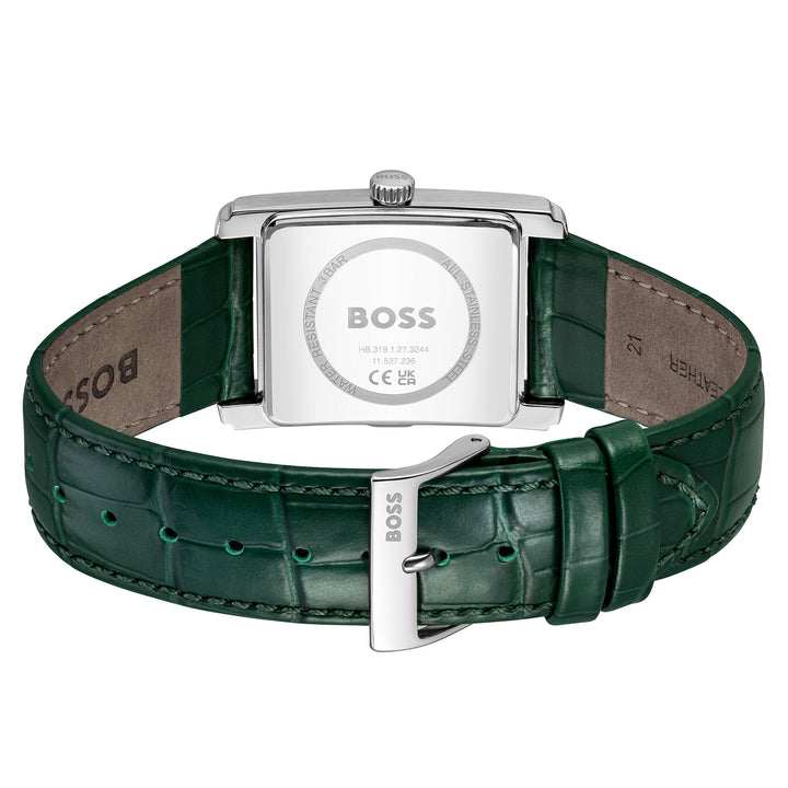 Hugo Boss Green Leather Men's Watch - 1514278