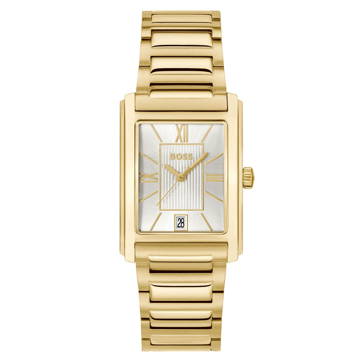 Hugo Boss Gold Steel Silver White Dial Men's Watch - 1514280