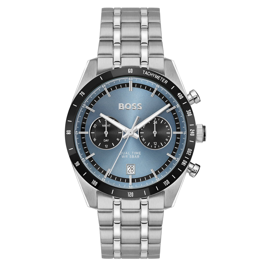 Hugo Boss Stainless Steel Blue Dial Multi-function Men's Watch - 1514286