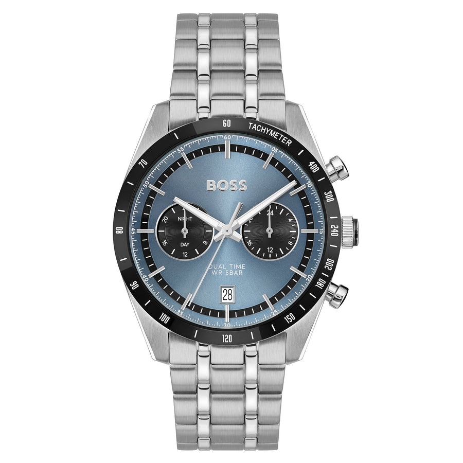 Hugo Boss Stainless Steel Blue Dial Multi-function Men's Watch - 1514286