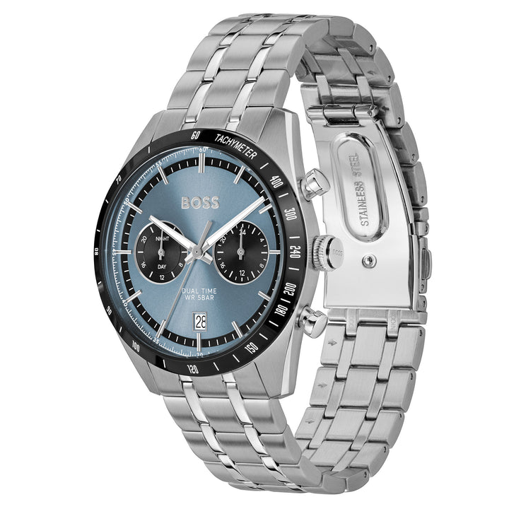Hugo Boss Stainless Steel Blue Dial Multi-function Men's Watch - 1514286