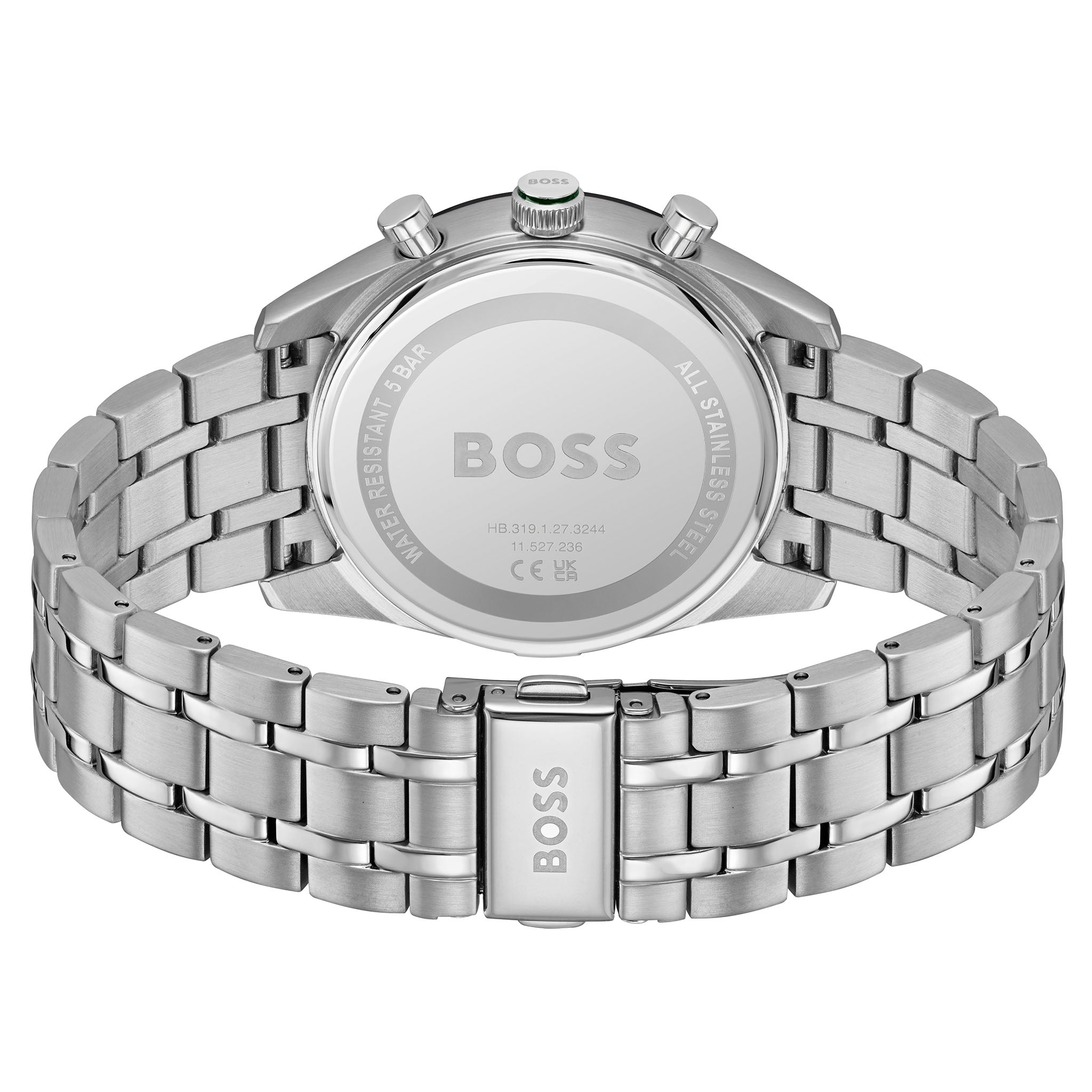 BOSS by Hugo Boss Two-Tone Steel Green Dial Multi-function Men's Watch - 1514287