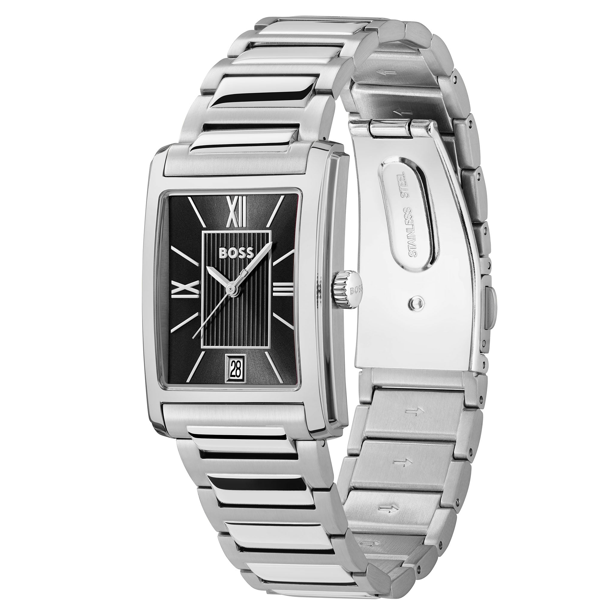 BOSS by Hugo Boss Stainless Steel Black Dial Men's Watch - 1514297