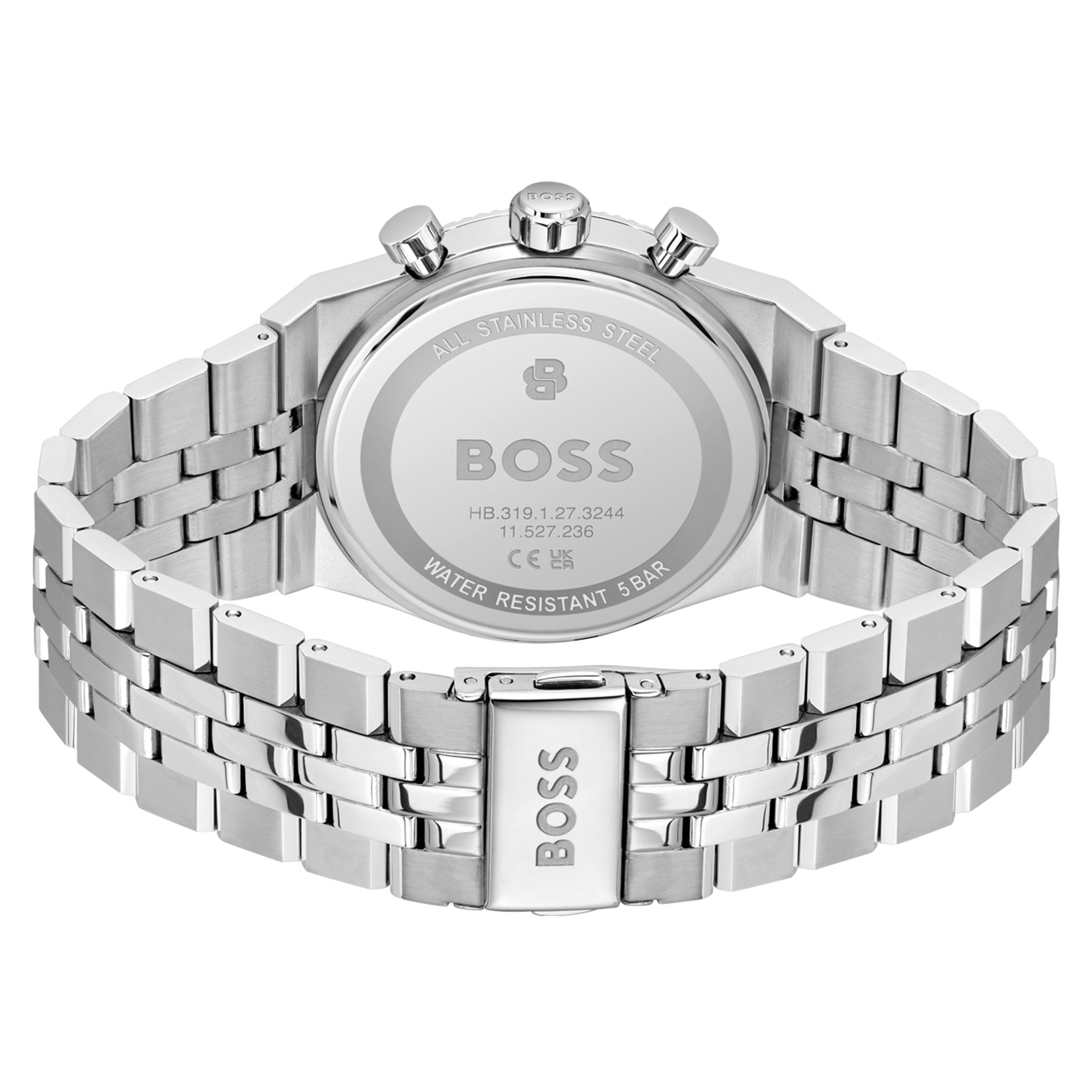 BOSS by Hugo Boss Stainless Steel Black Dial Chronograph Men's Watch - 1514307