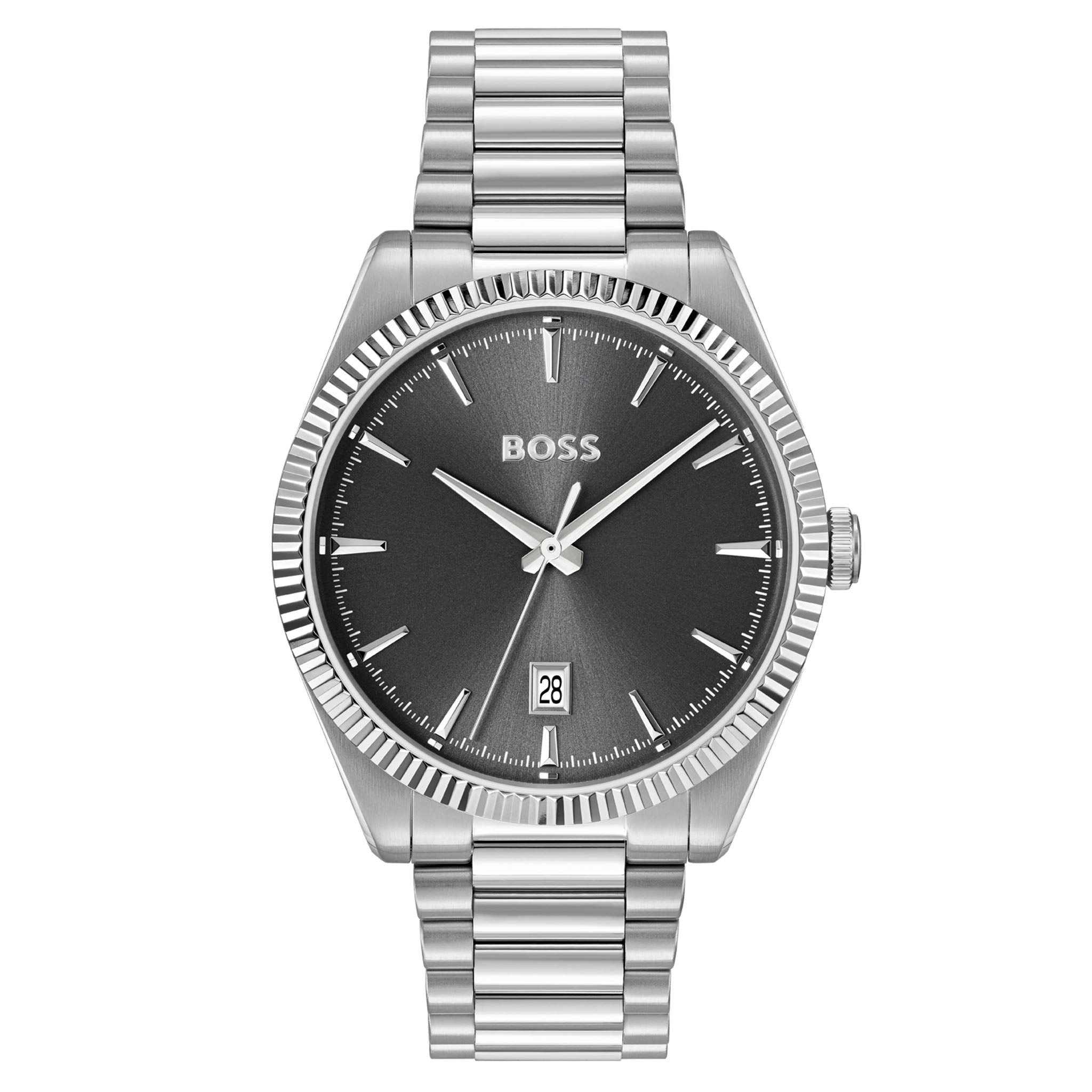BOSS by Hugo Boss Silver Steel Grey Dial Men's Watch - 1514310