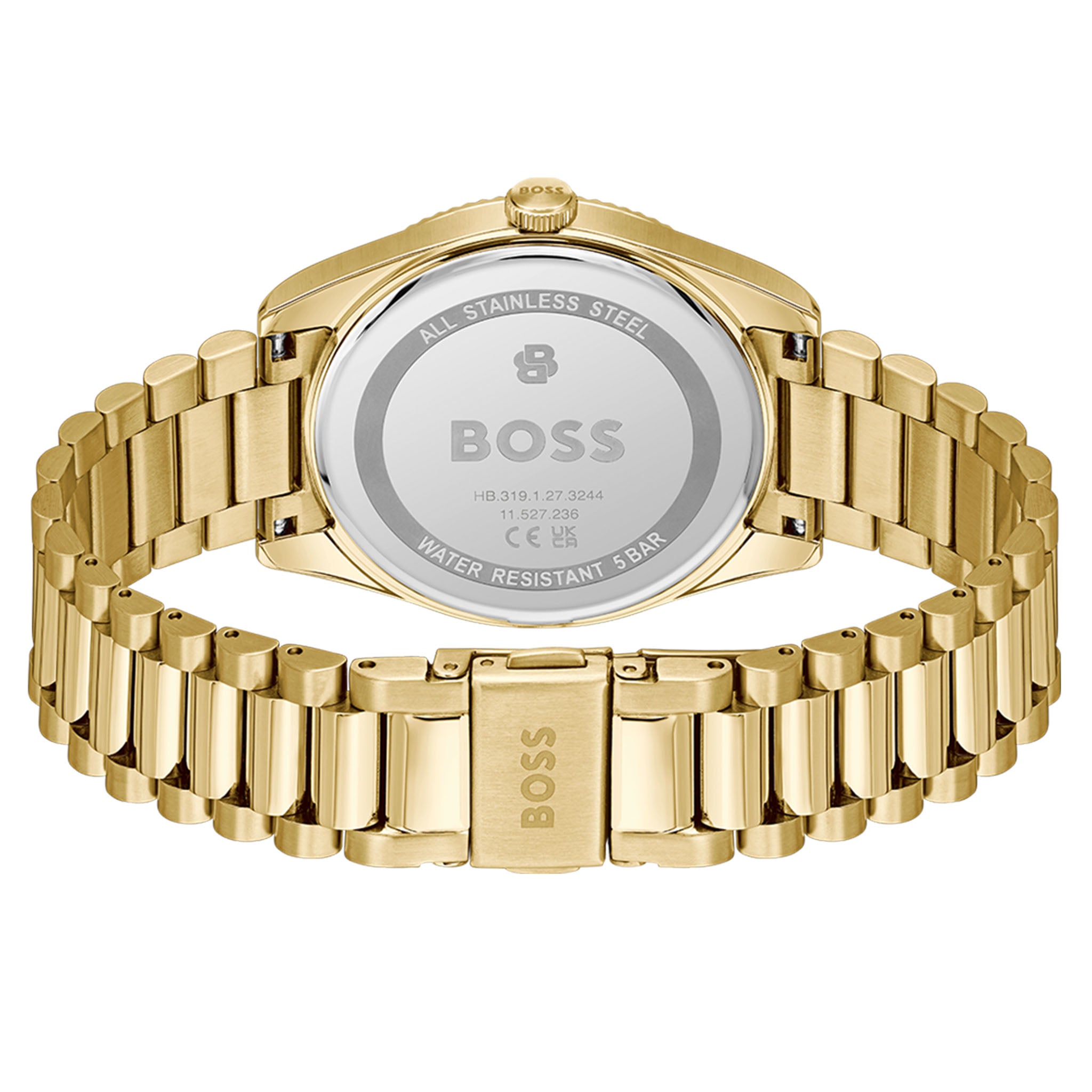 BOSS by Hugo Boss Gold Steel Black Dial Men's Watch - 1514312
