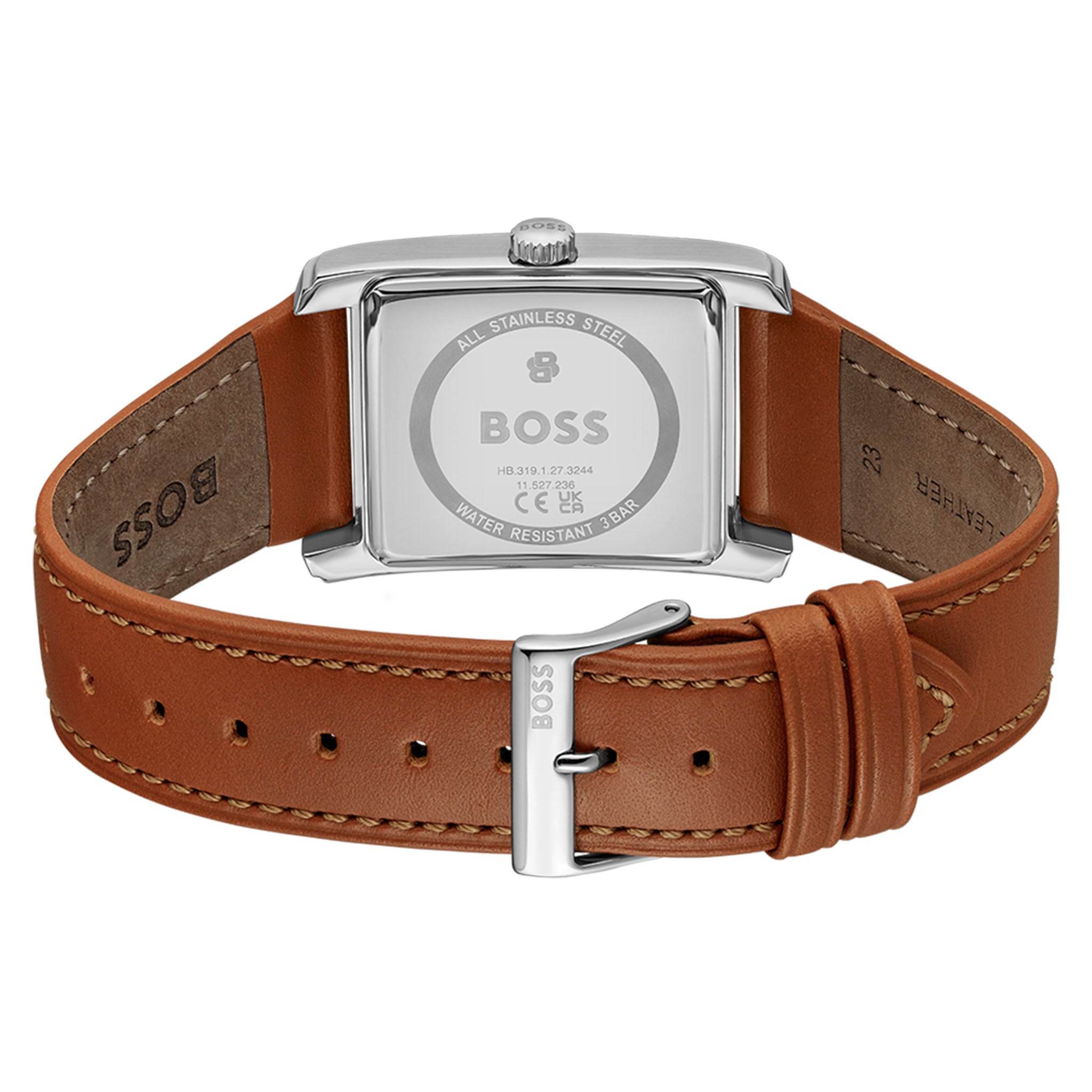 BOSS by Hugo Boss Brown Leather Silver Dial Multi-function Men's Watch - 1514316