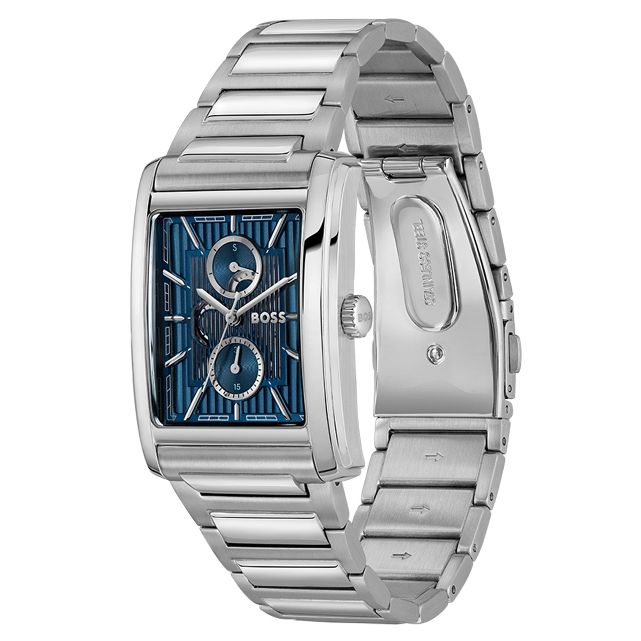 BOSS by Hugo Boss Stainless Steel Blue Dial Multi-function Men's Watch - 1514318