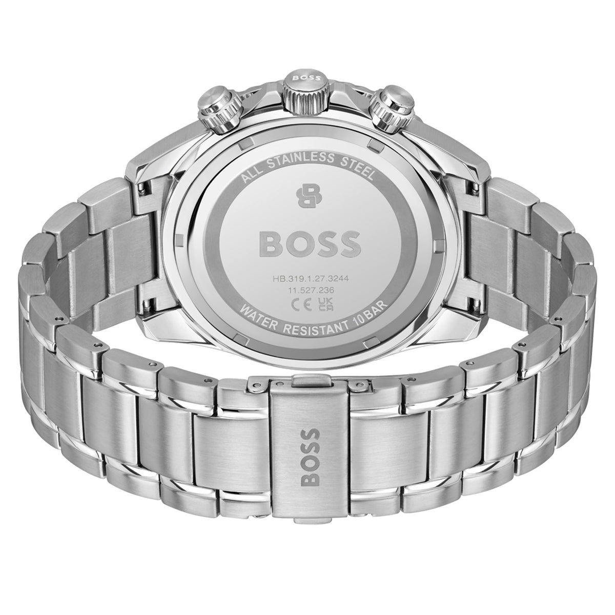 BOSS by Hugo Boss Silver Steel Green Dial Chronograph Men's Watch - 1514321