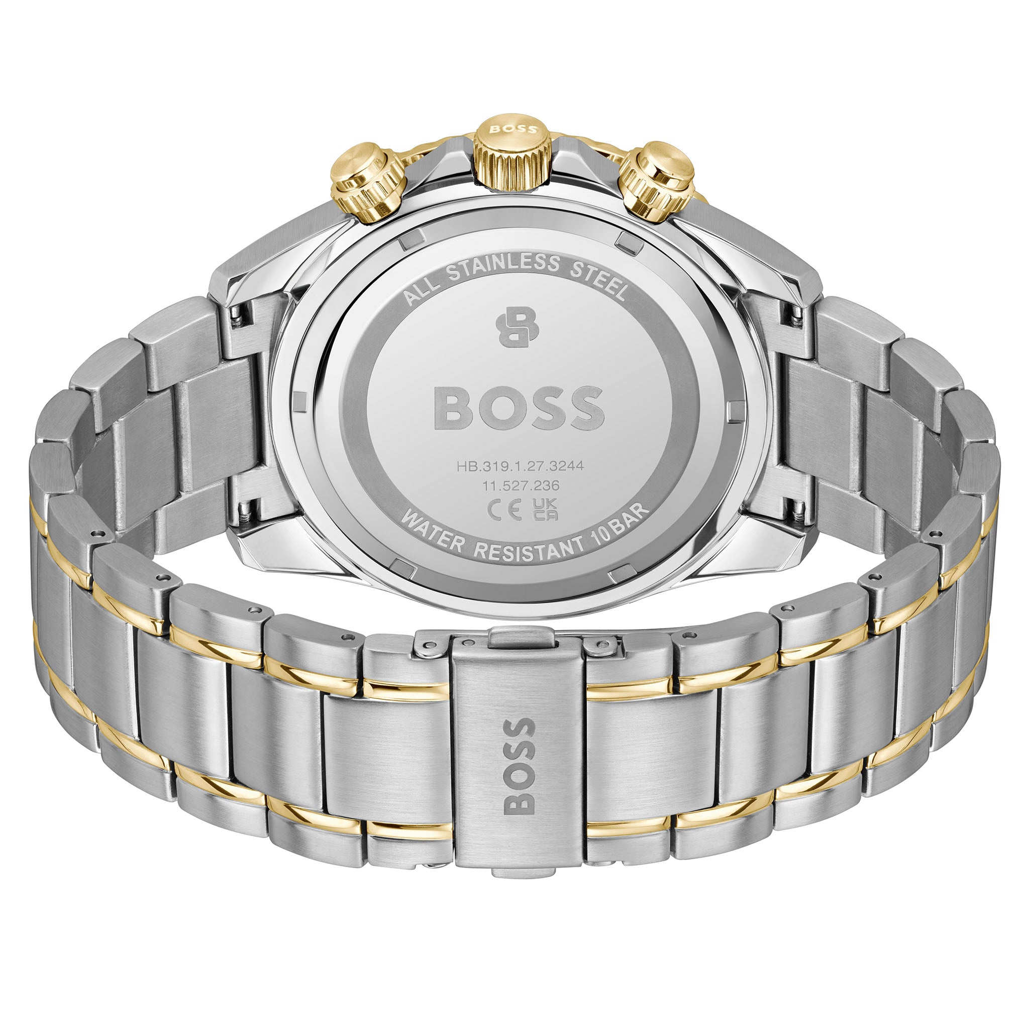BOSS by Hugo Boss Two-Tone Steel Green Dial Chronograph Men's Watch - 1514325