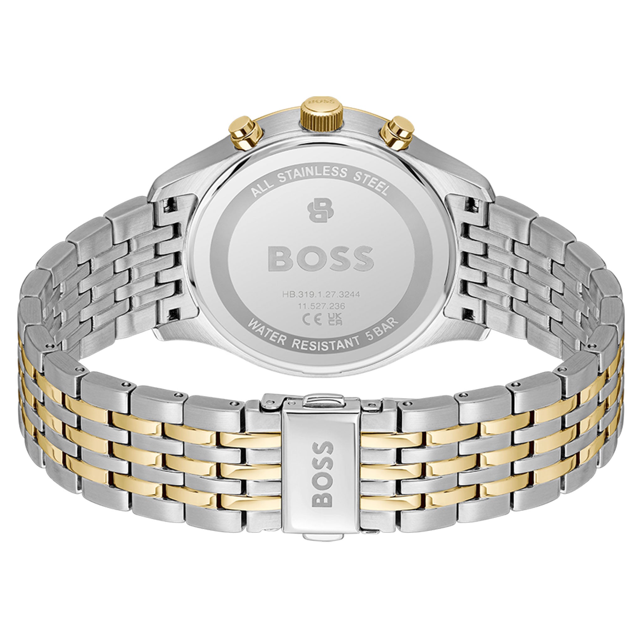 BOSS by Hugo Boss Two-Tone Steel Galvanic Blue Dial Chronograph Men's Watch - 1514329