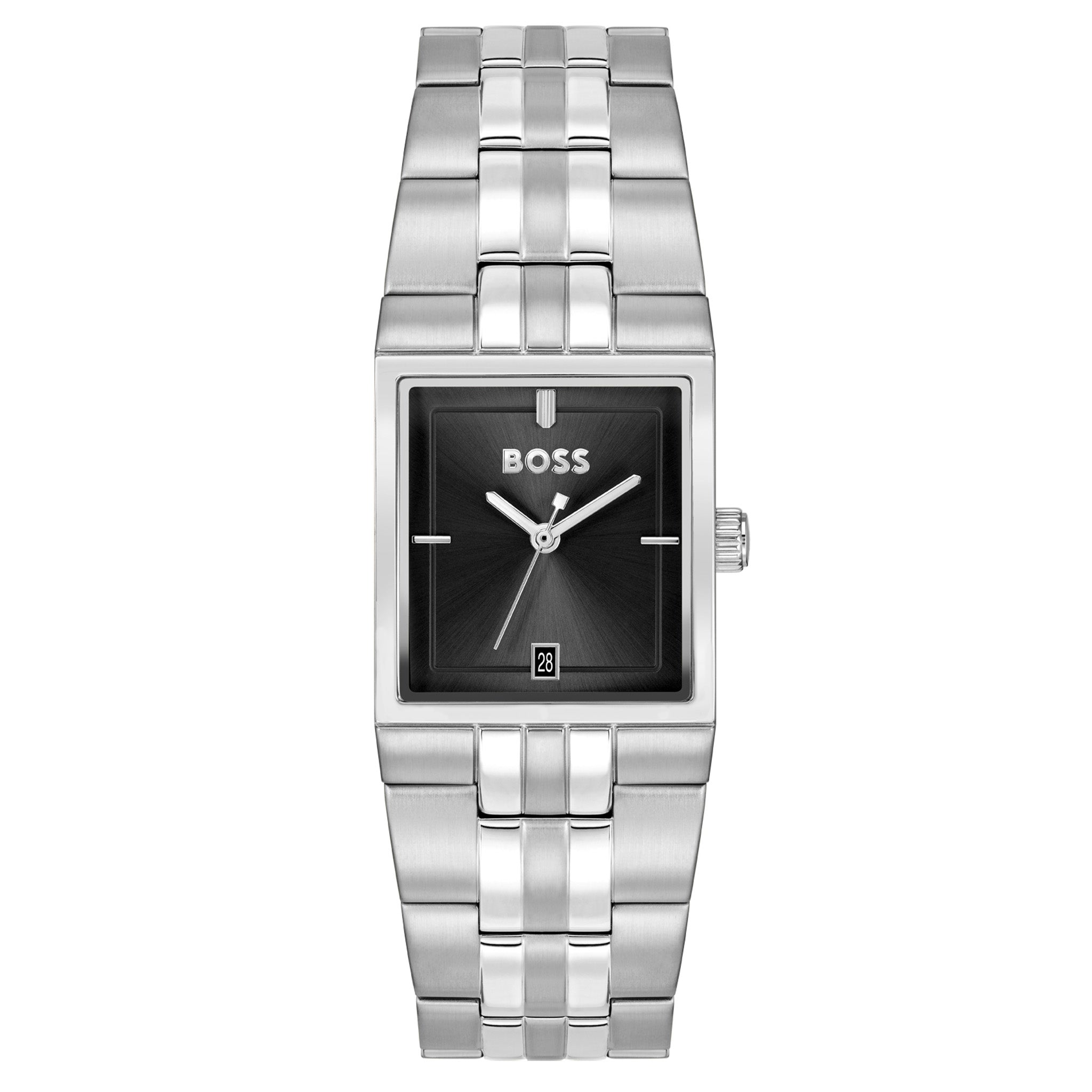 BOSS by Hugo Boss Silver Steel Black Dial Men's Watch - 1514331