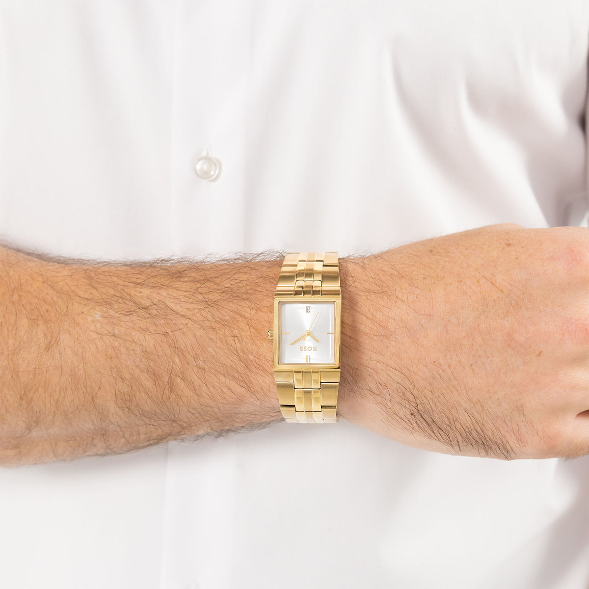 BOSS by Hugo Boss Gold Steel Silver White Dial Men's Watch - 1514332