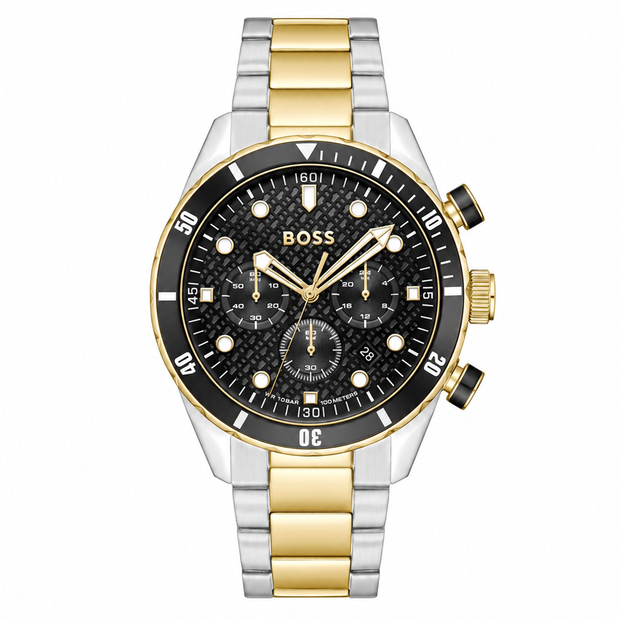BOSS by Hugo Boss Boss Two-tone Steel Dark Grey Dial Chronograph Men's Watch - 1514339