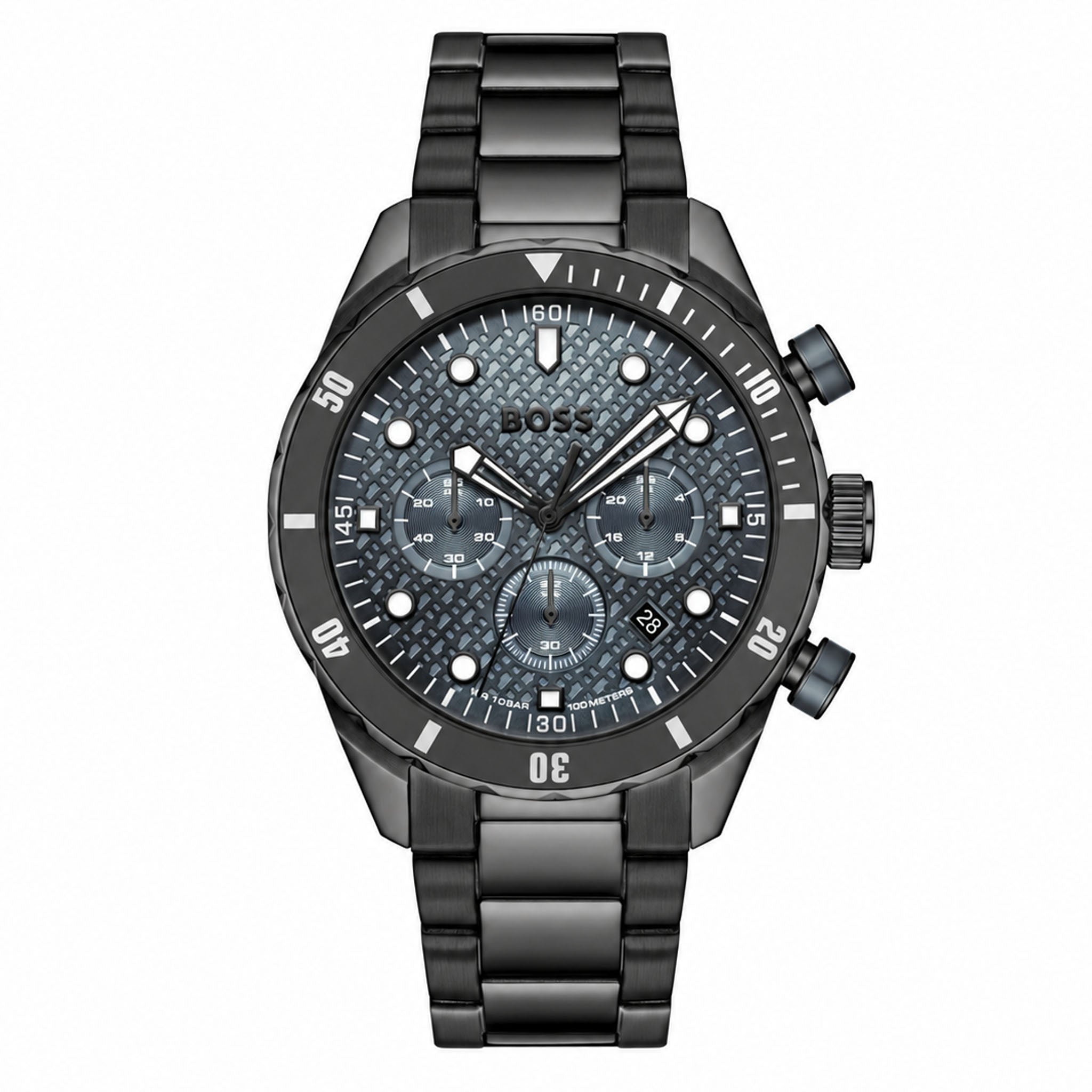 BOSS by Hugo Boss Boss Black Steel Blue Grey Dial Chronograph Men's Watch - 1514340