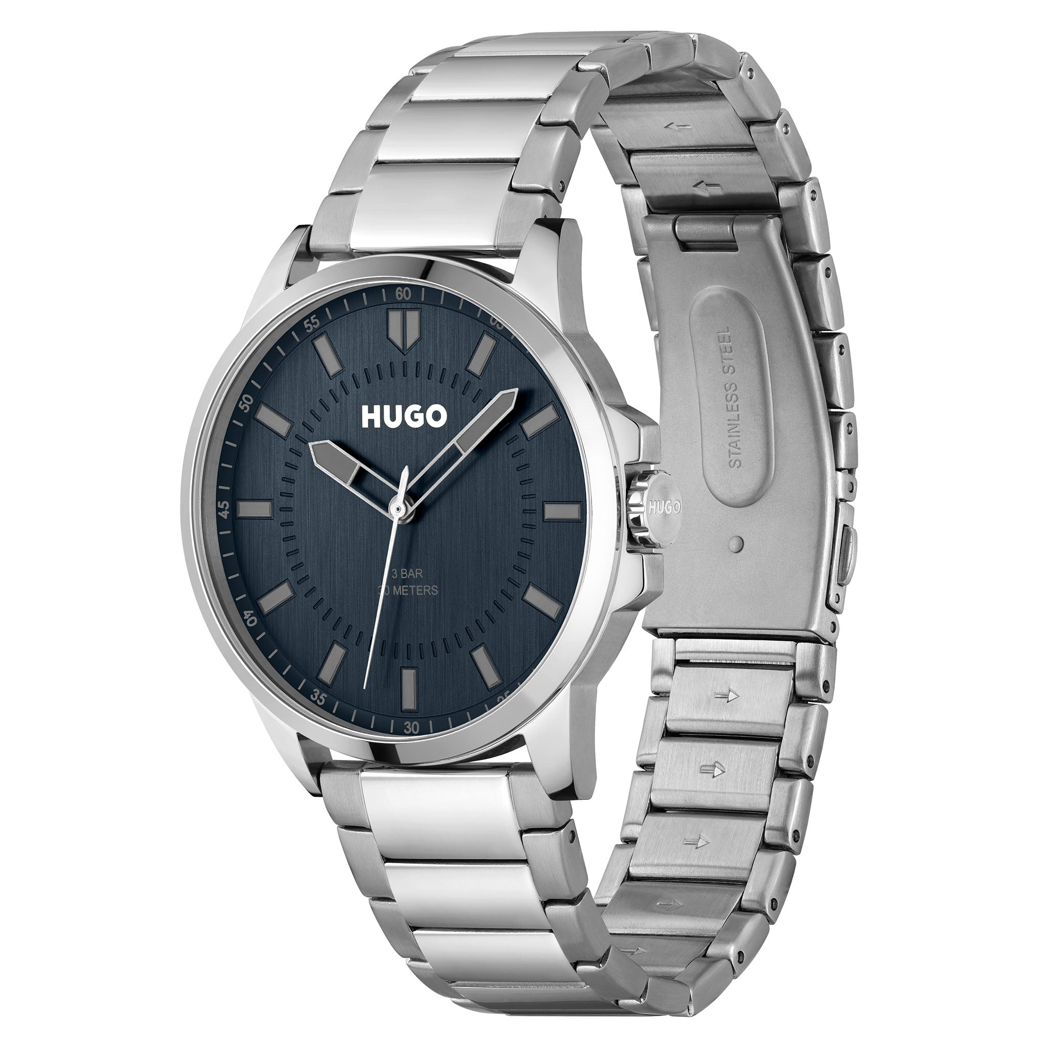 HUGO by Hugo Boss Stainless Steel Blue Dial Men's Watch - 1530186