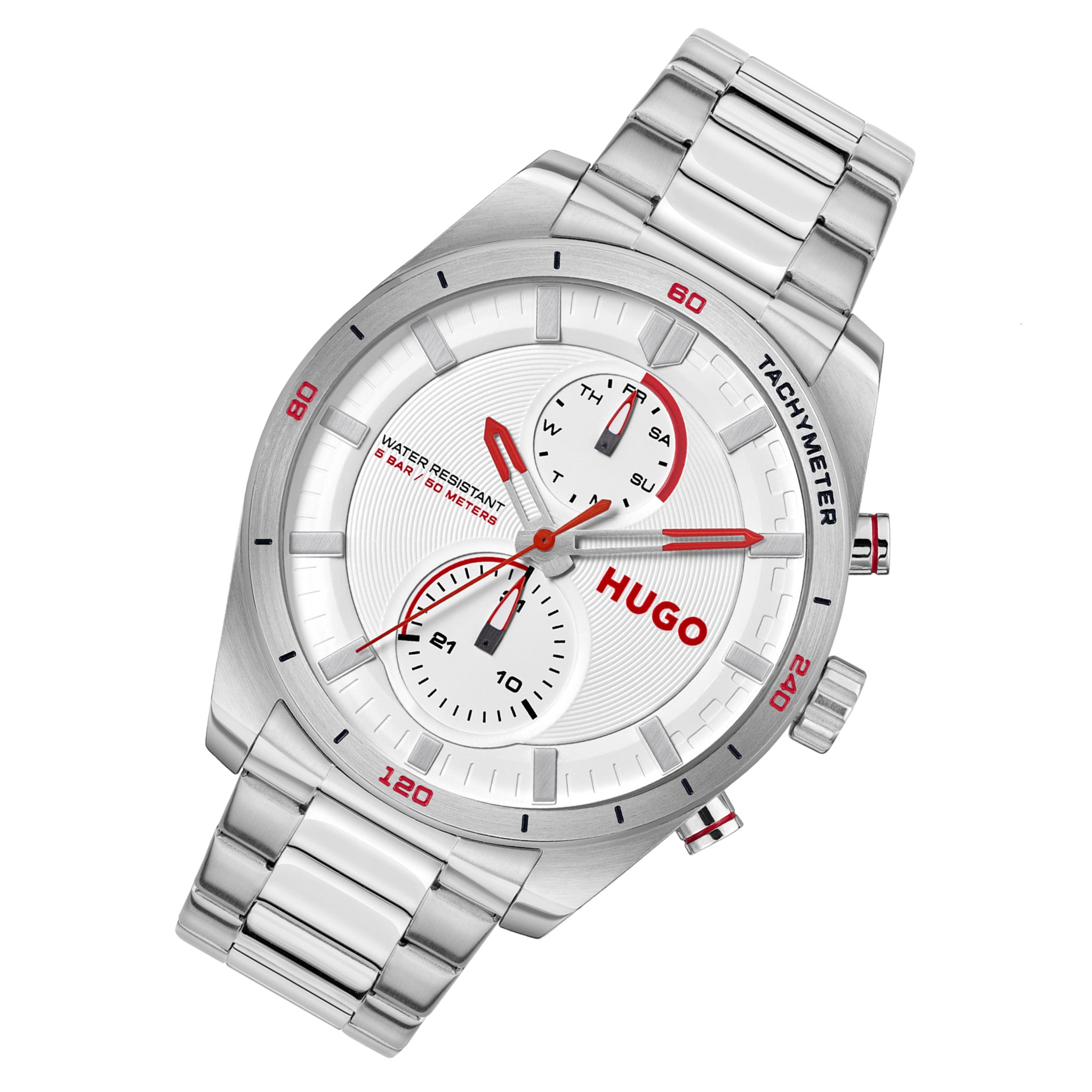 HUGO by Hugo Boss Stainless Steel White Dial Multi-function Men's Watch - 1530373