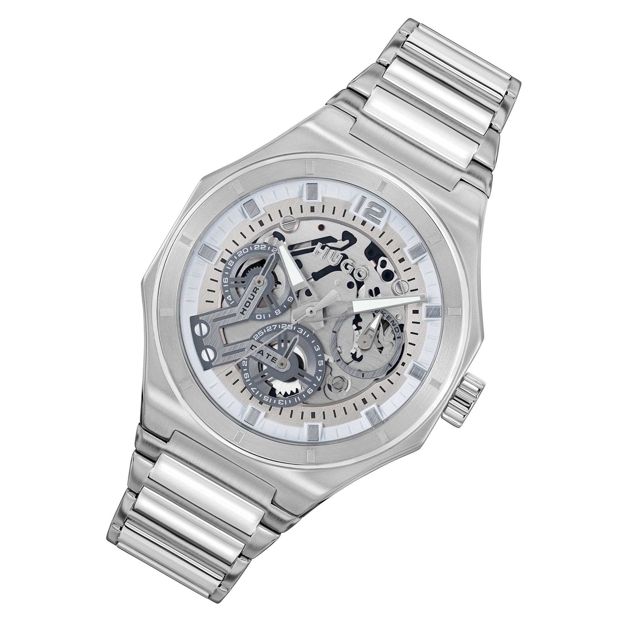 HUGO by Hugo Boss Stainless Steel Silver Dial Multi-function Men's Watch - 1530377