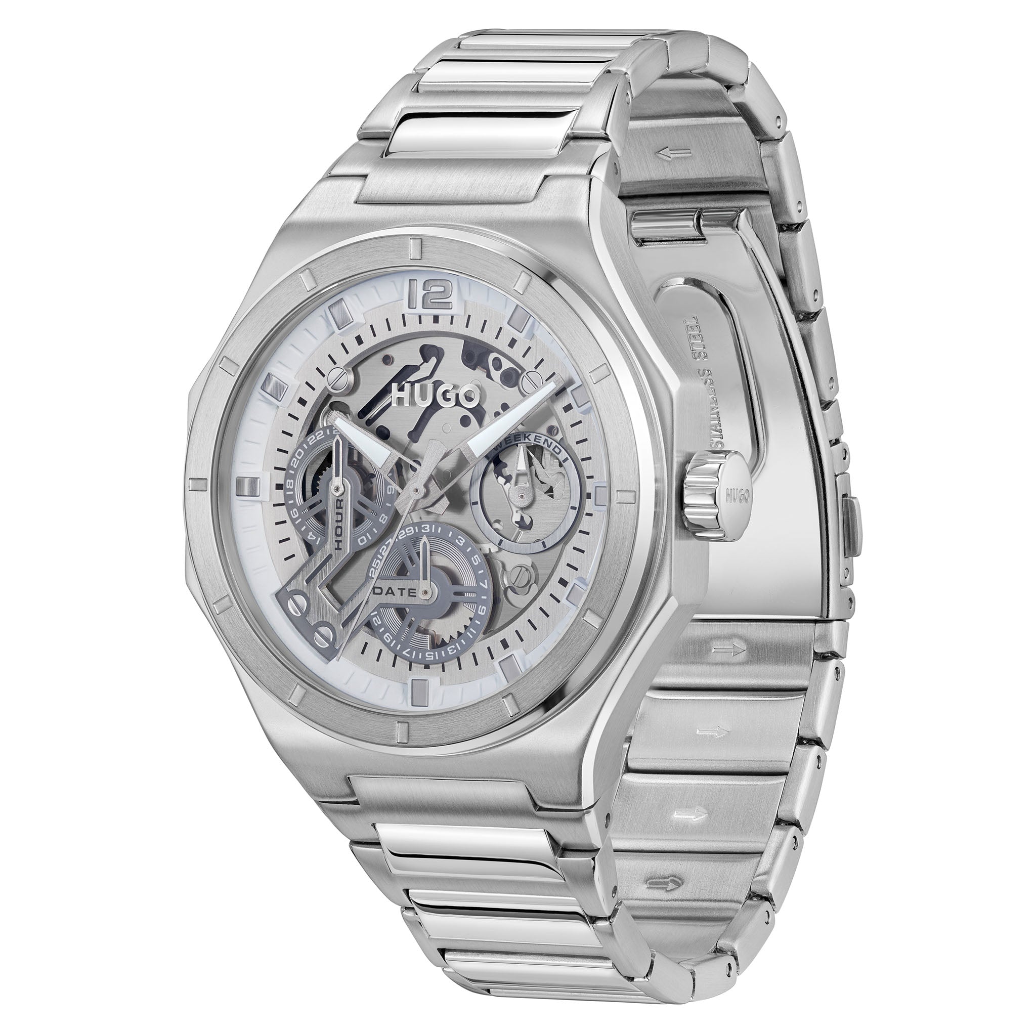 HUGO by Hugo Boss Stainless Steel Silver Dial Multi-function Men's Watch - 1530377