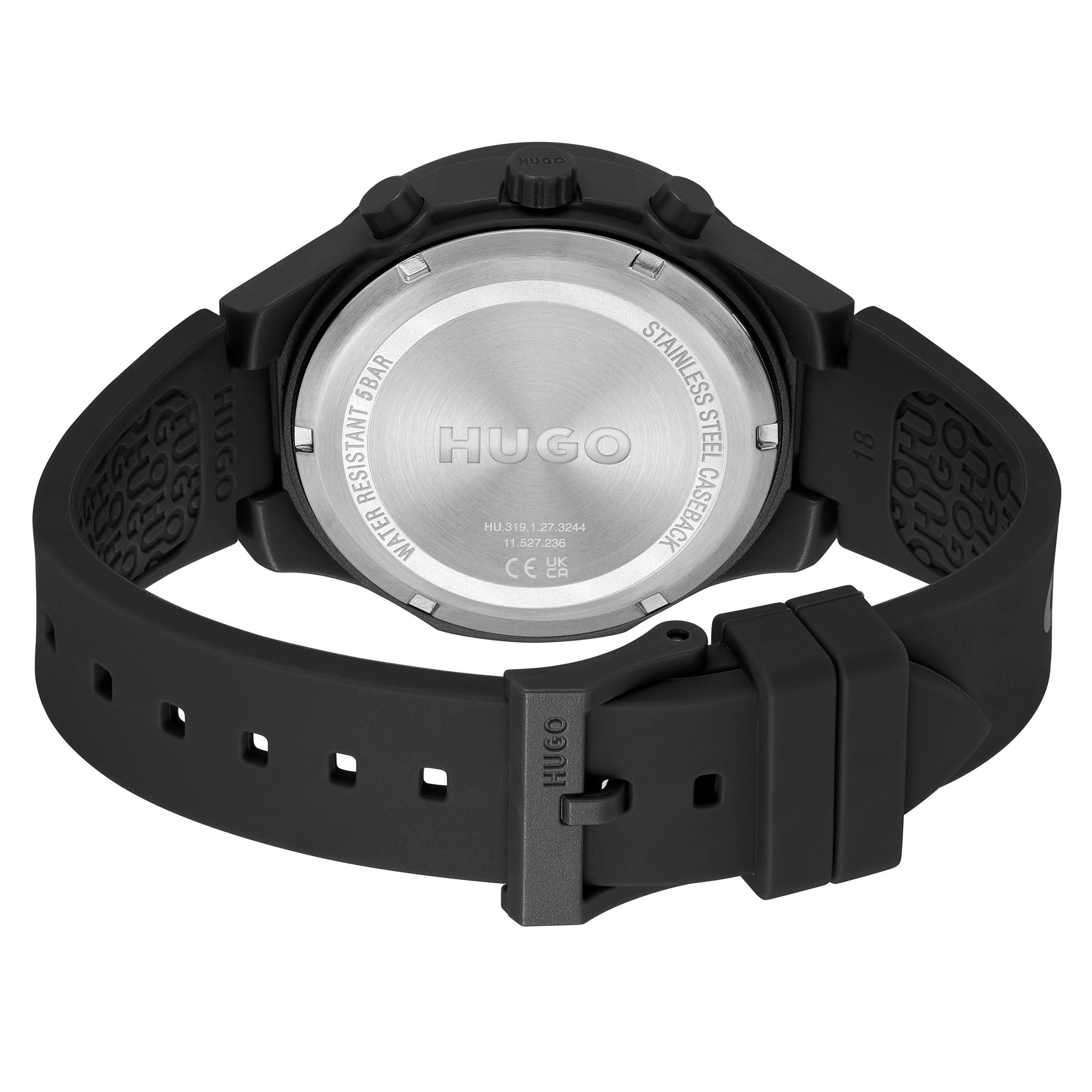 HUGO by Hugo Boss Silicone Black Dial Multi-function Men's Watch - 1530402