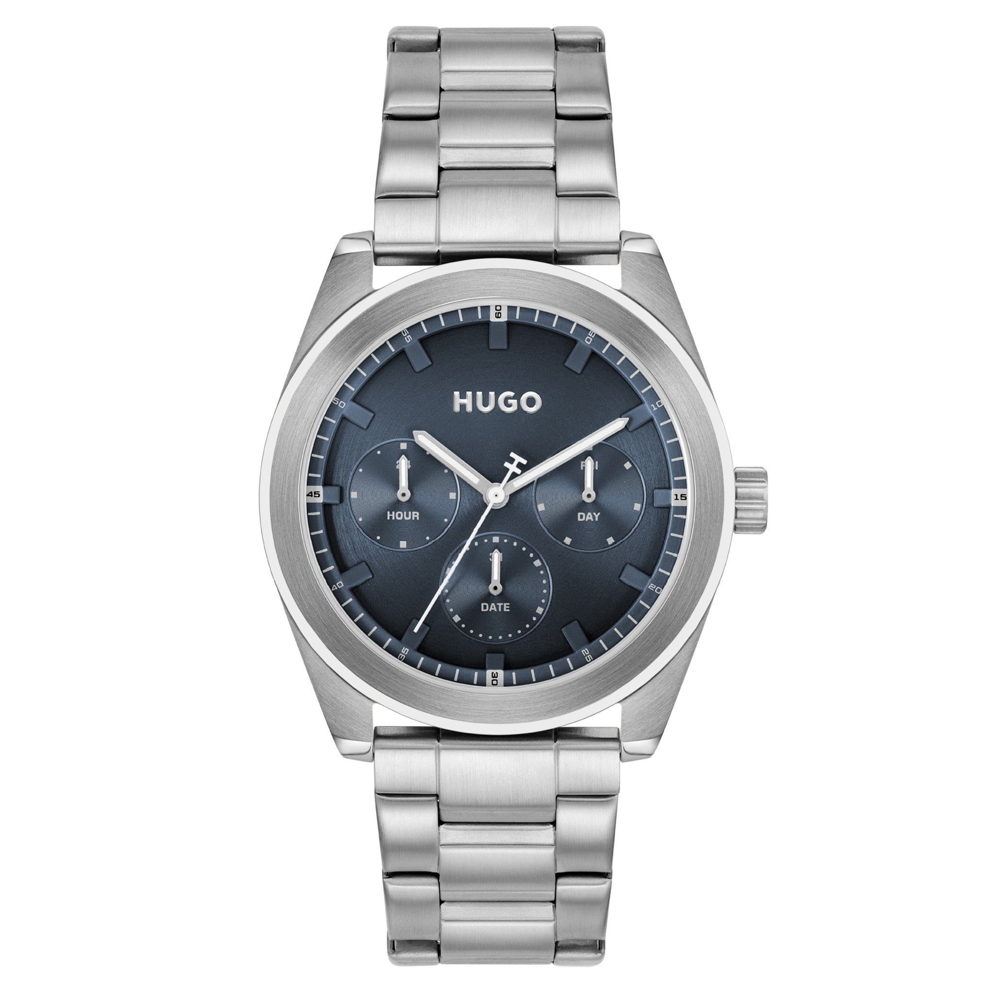 Hugo Stainless Steel Blue Dial Multi-function Men's Watch - 1530424